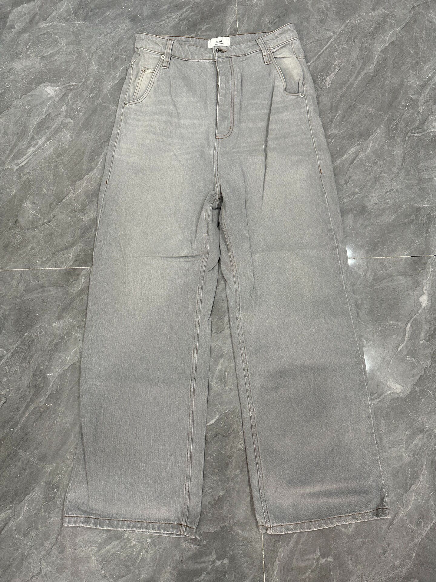 AMI Wide-Leg Micro-Flared Denim Jeans