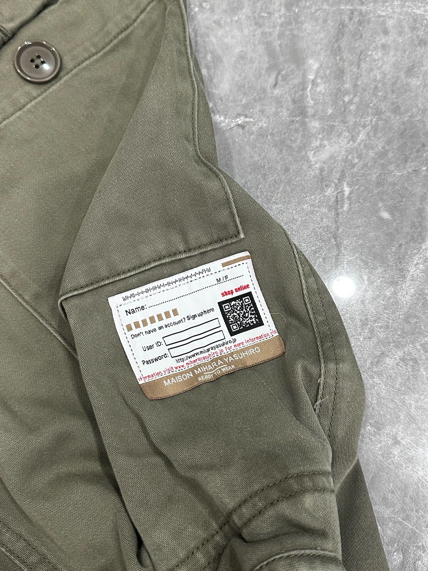 Maison Mihara Yasuhiro MMY Cargo Pants — detail