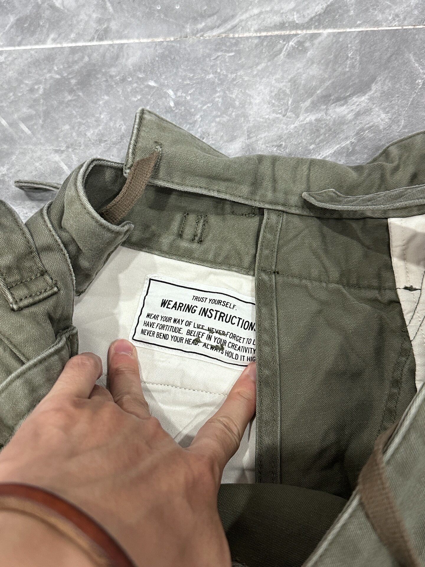 Maison Mihara Yasuhiro MMY Cargo Pants — label