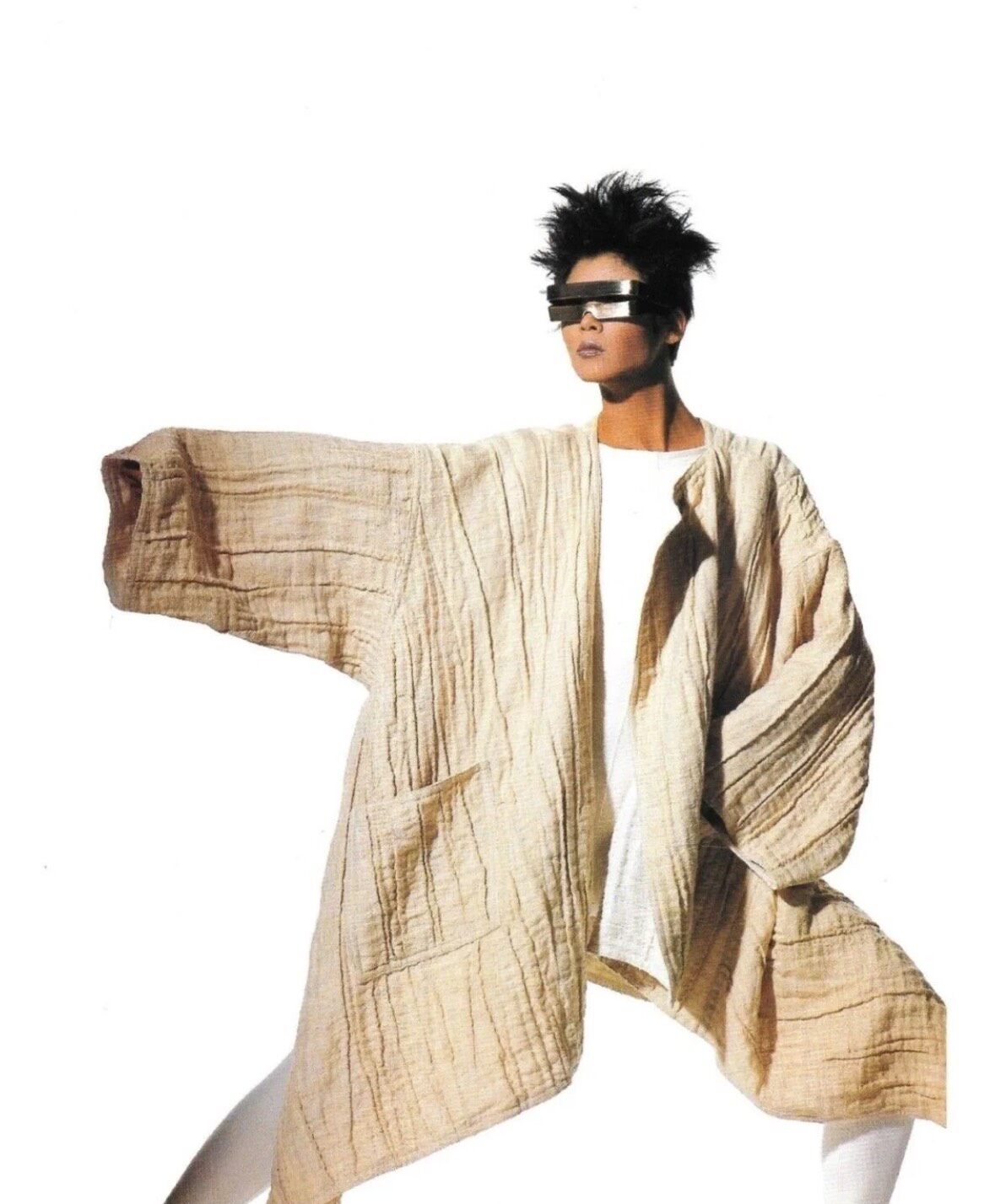 Issey Miyake 1991 Permanente Haori Top — front