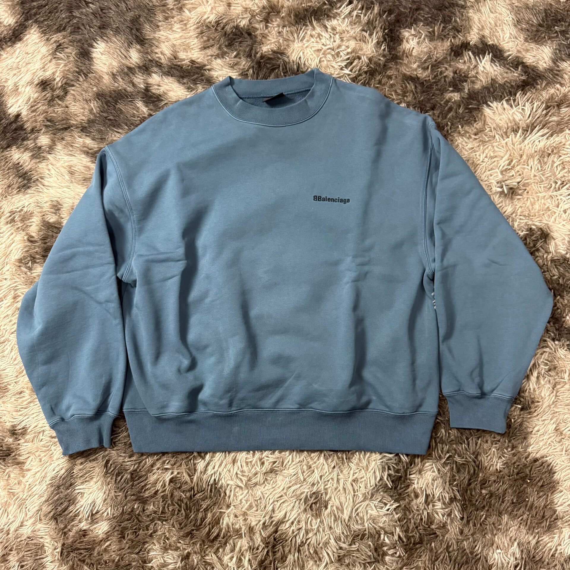 Balenciaga FW22 Haze Blue Crewneck