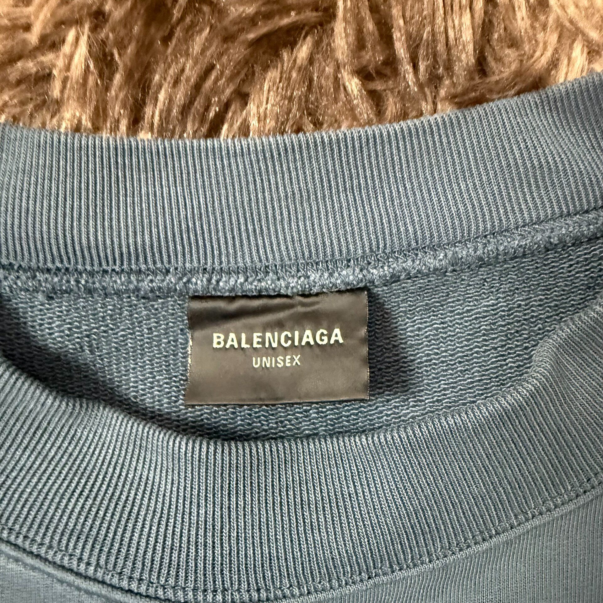 Balenciaga FW22 Haze Blue Crewneck — back