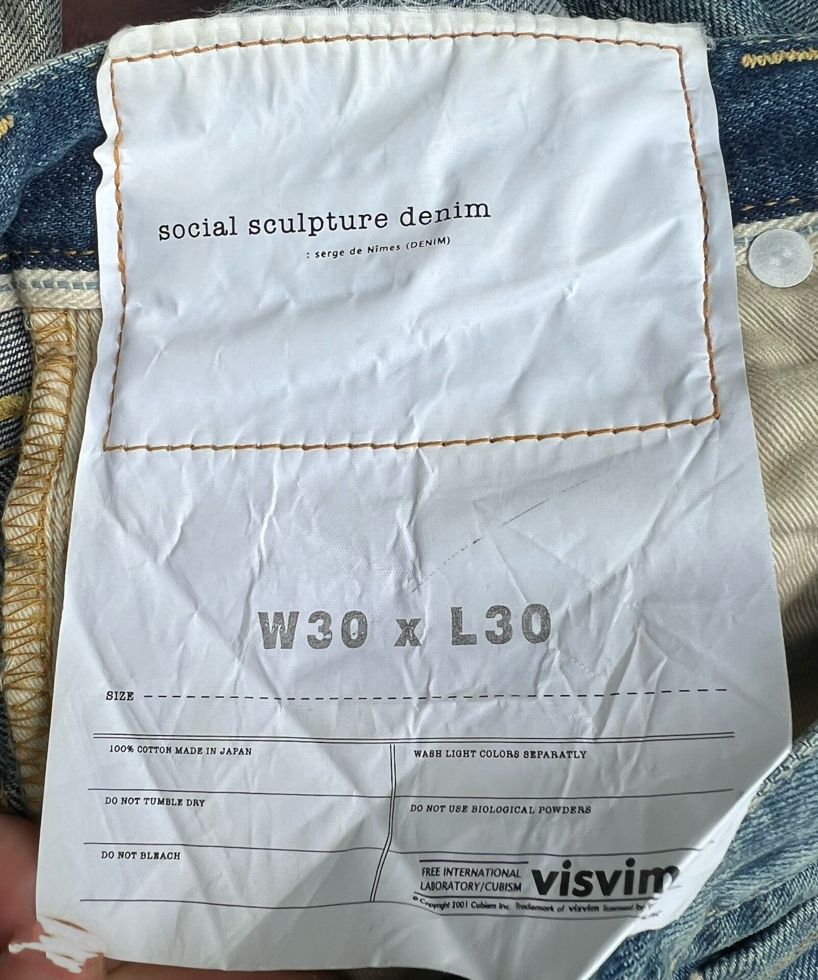 VISVIM 03D10 Faded Denim Jeans — back