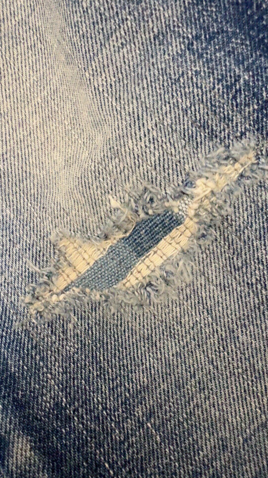 VISVIM 03D10 Faded Denim Jeans — label