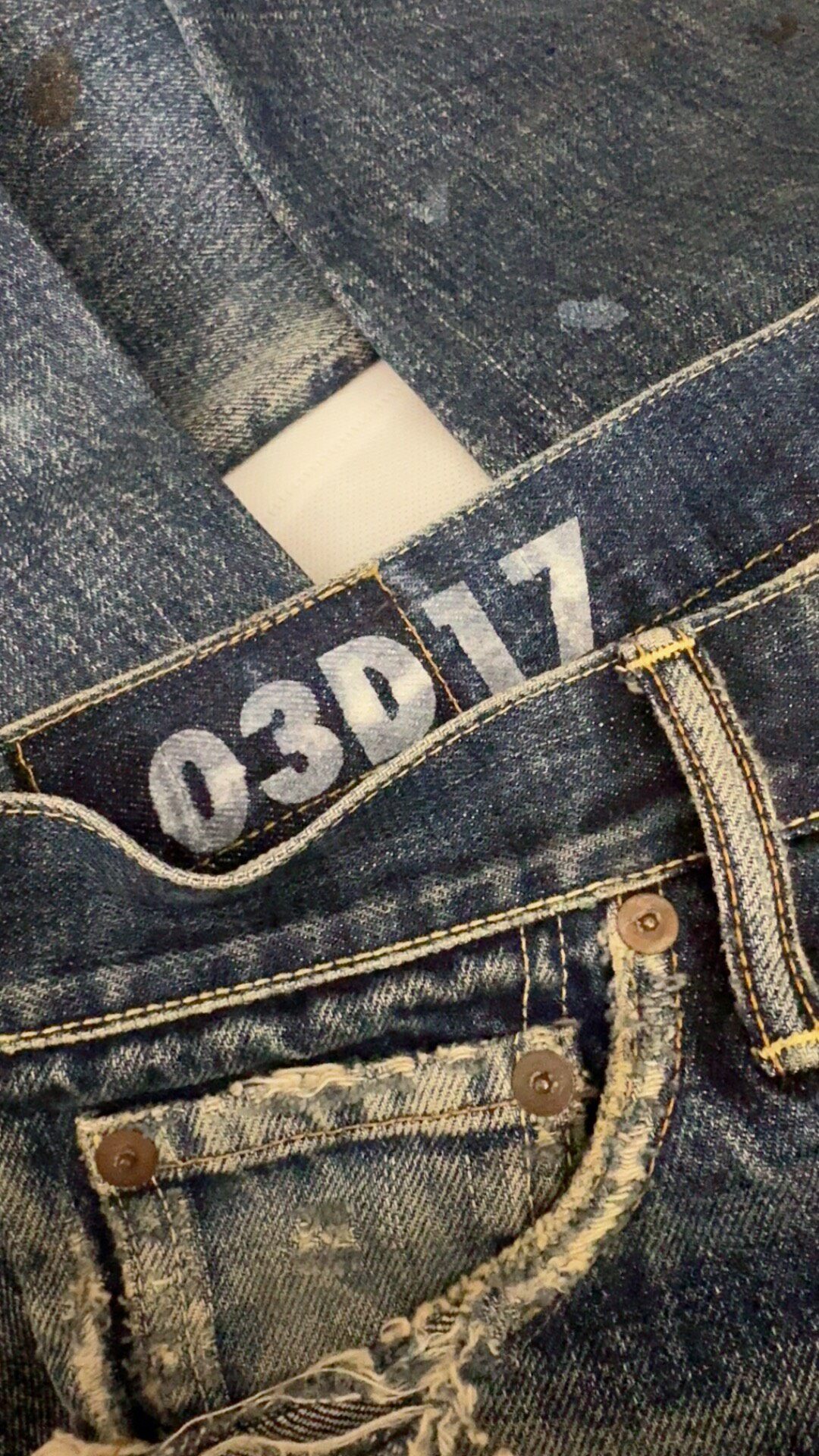 VISVIM 19SS Distressed Denim Jeans — label