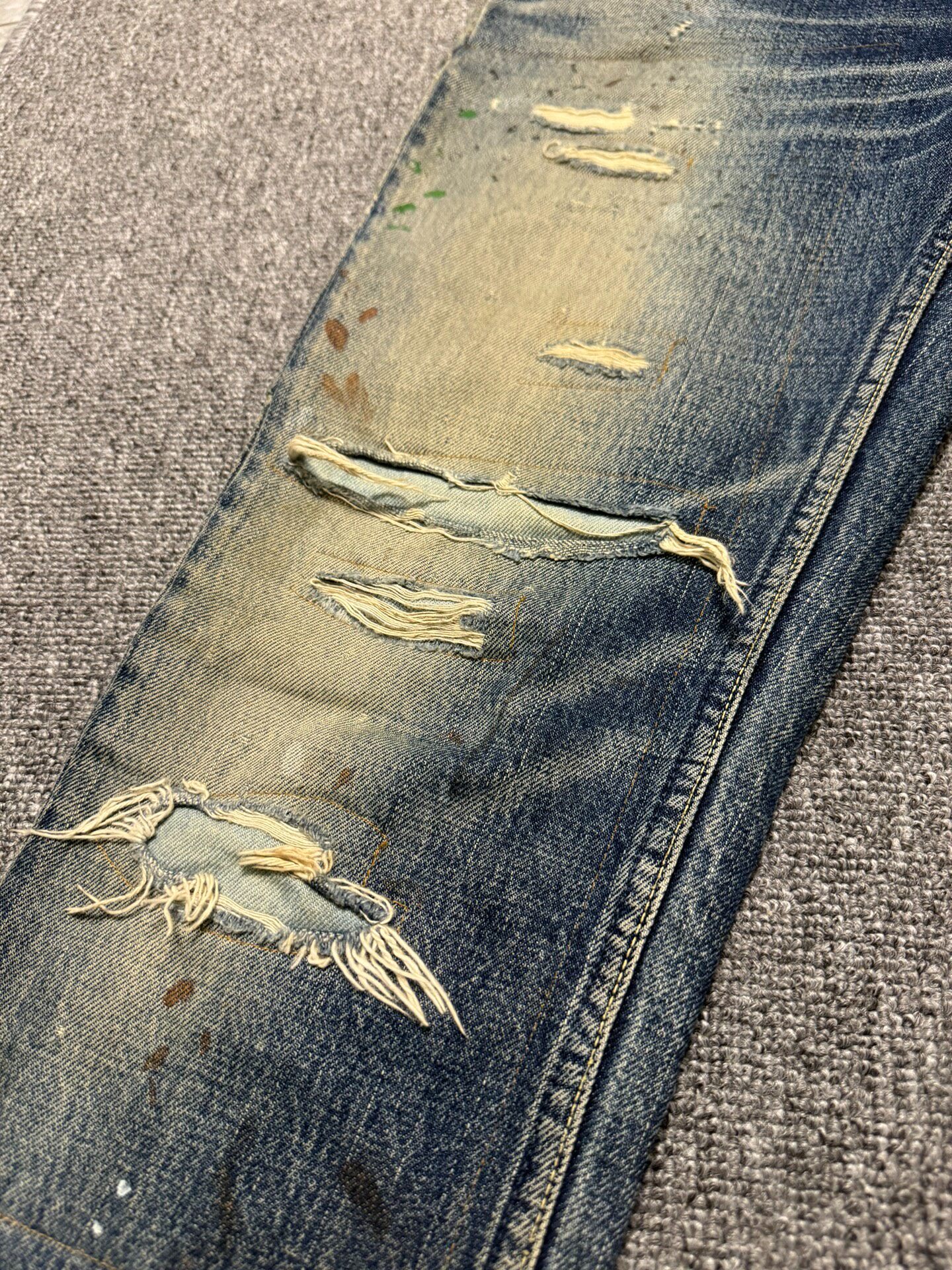 VISVIM 19SS Distressed Denim Jeans — back