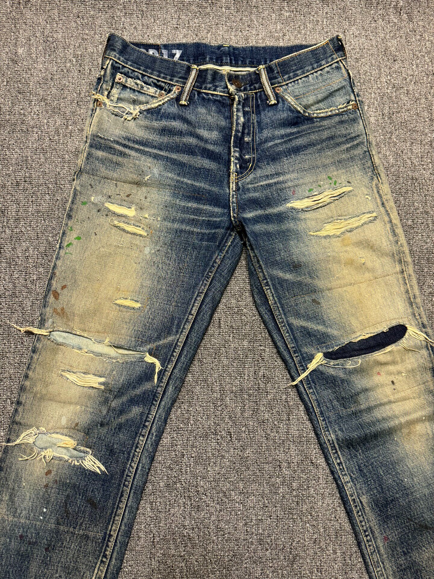 VISVIM 19SS Distressed Denim Jeans — front