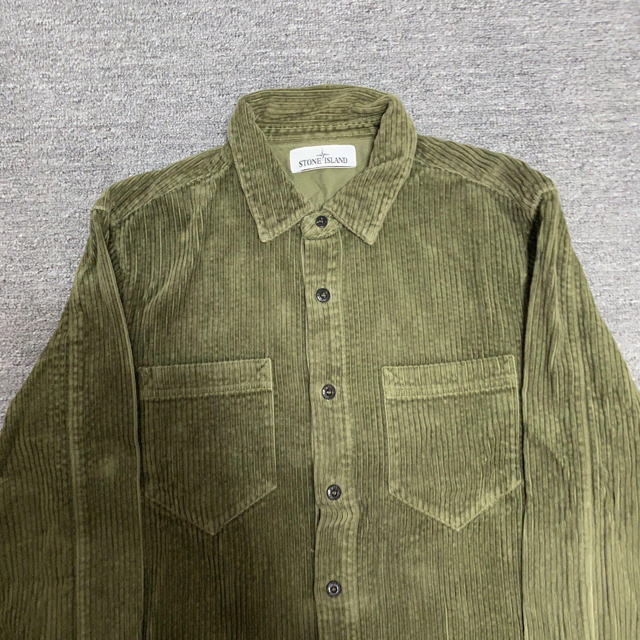 Stone Island Olive Corduroy Jacket — back