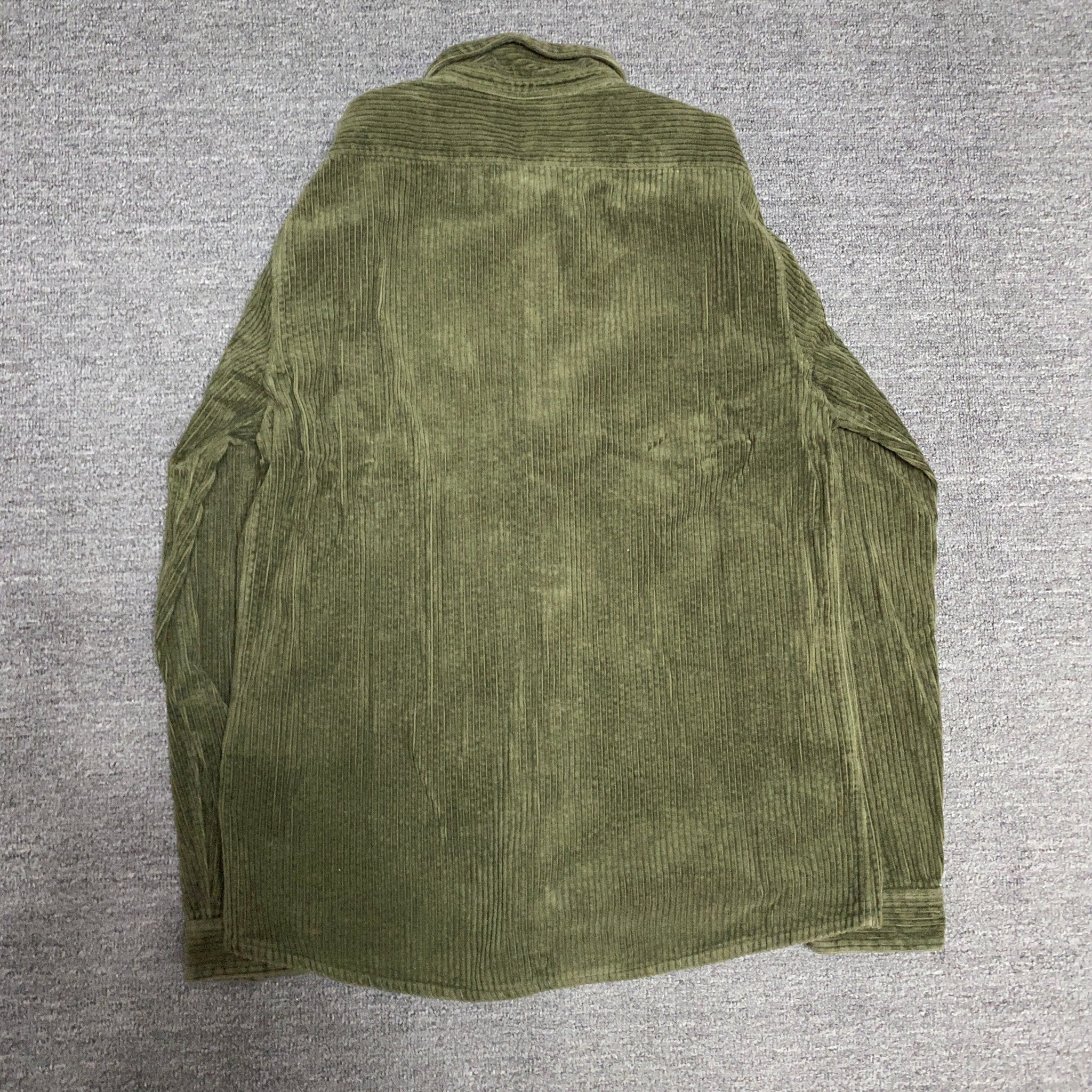 Stone Island Olive Corduroy Jacket — detail