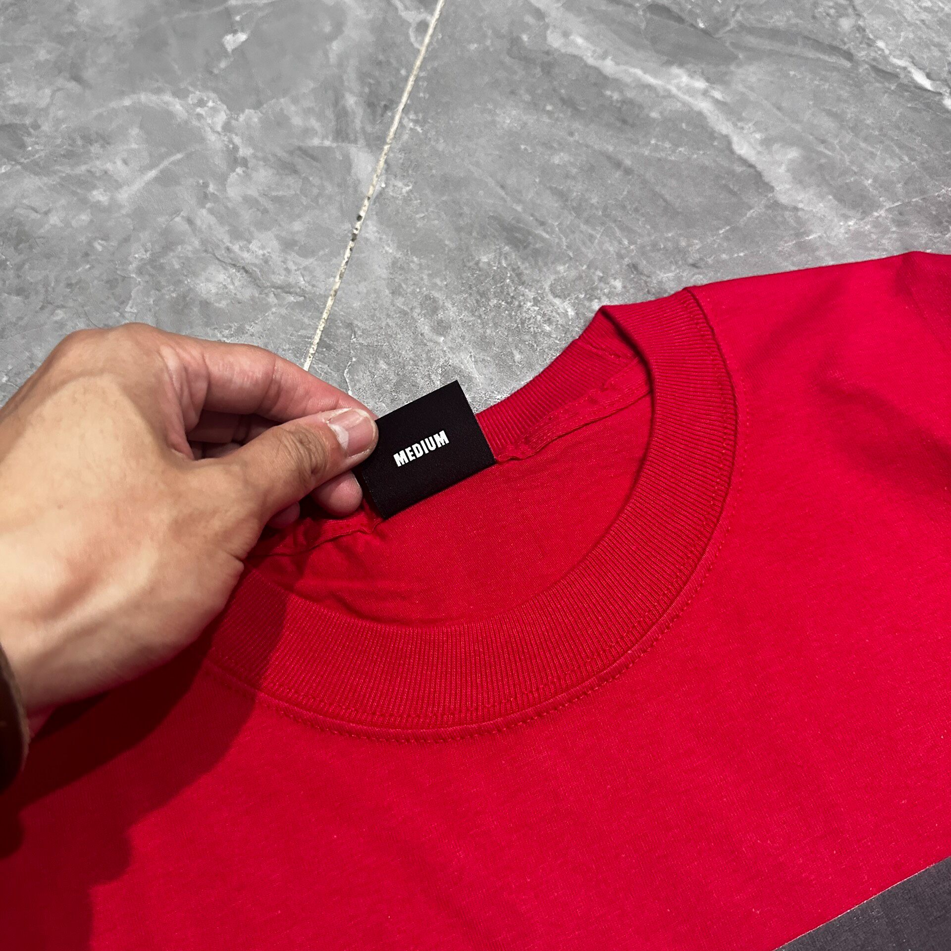 Red Bunny Graphic Short Sleeve T-Shirt — back