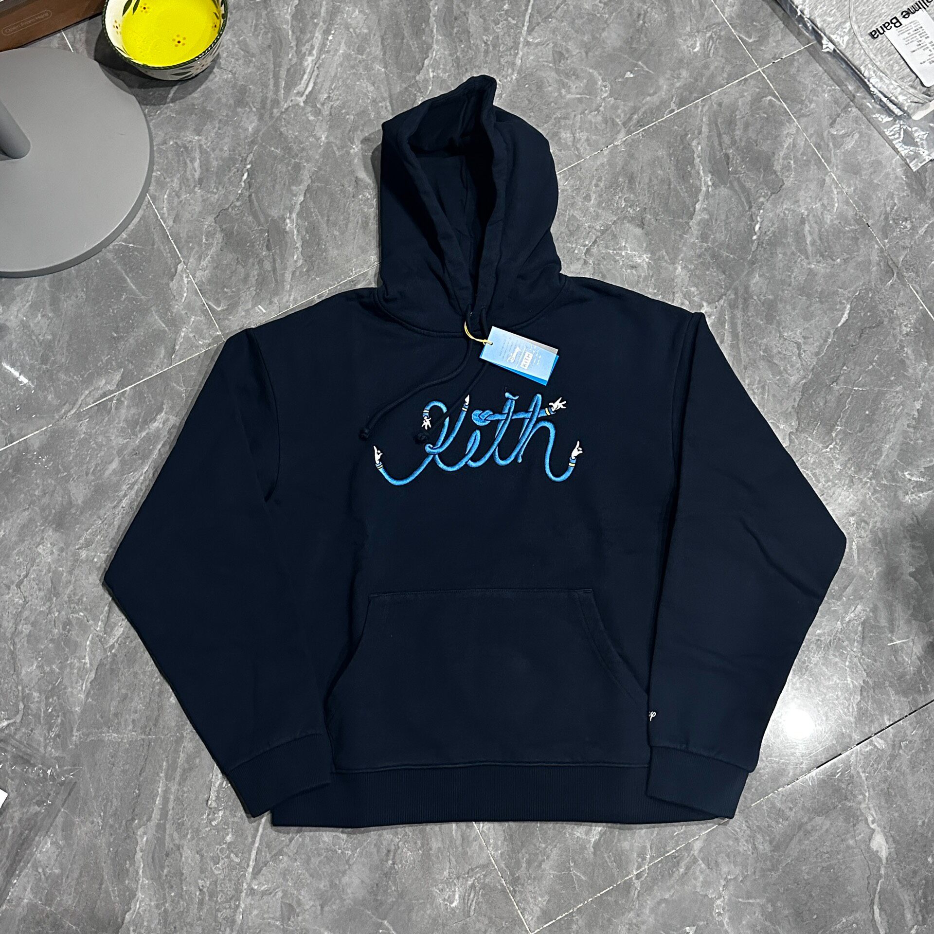 Kith Disney Navy Embroidered Hoodie