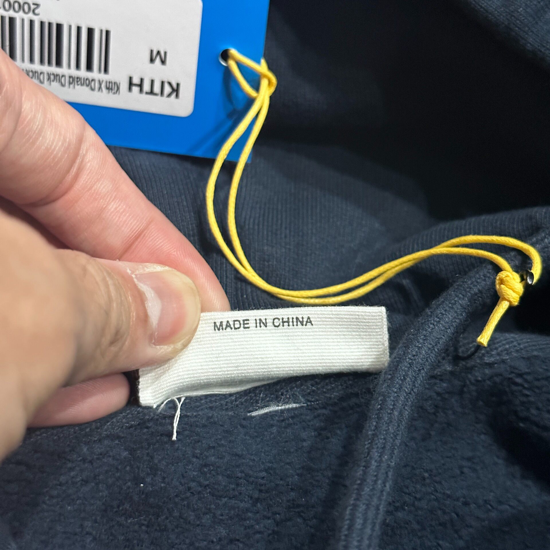 Kith Disney Navy Embroidered Hoodie — label