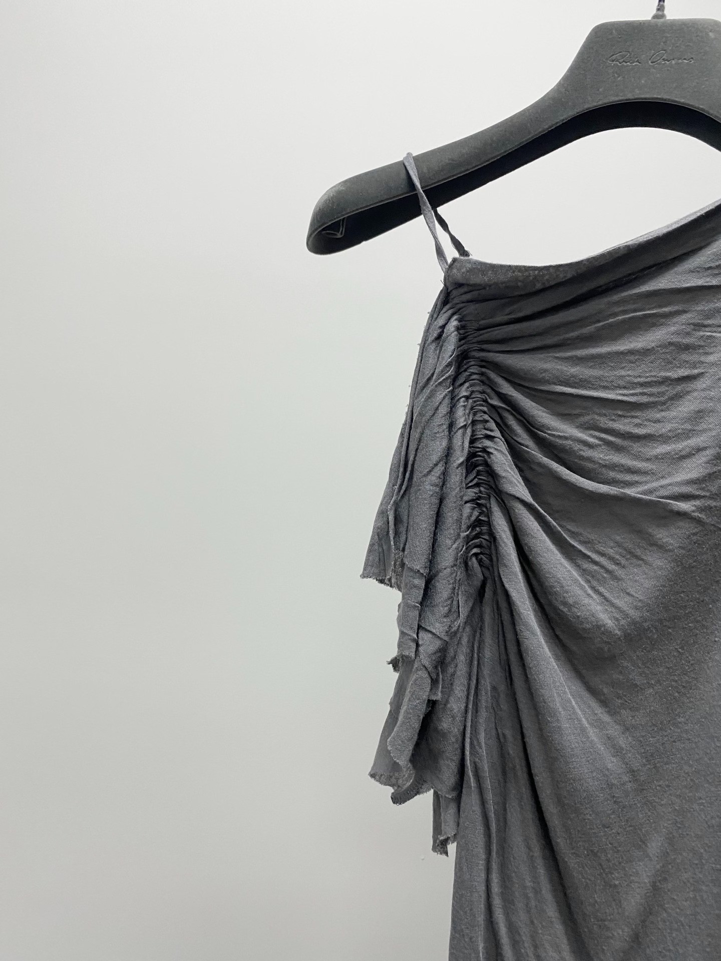 Rick Owens Gray Slip Dress — front