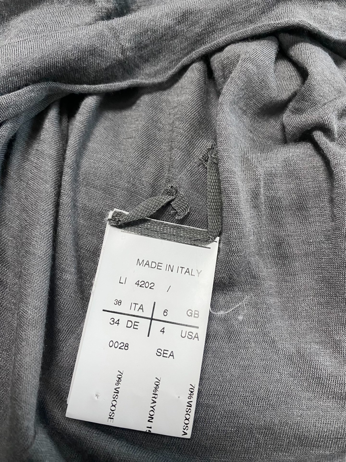 Rick Owens Gray Slip Dress — label