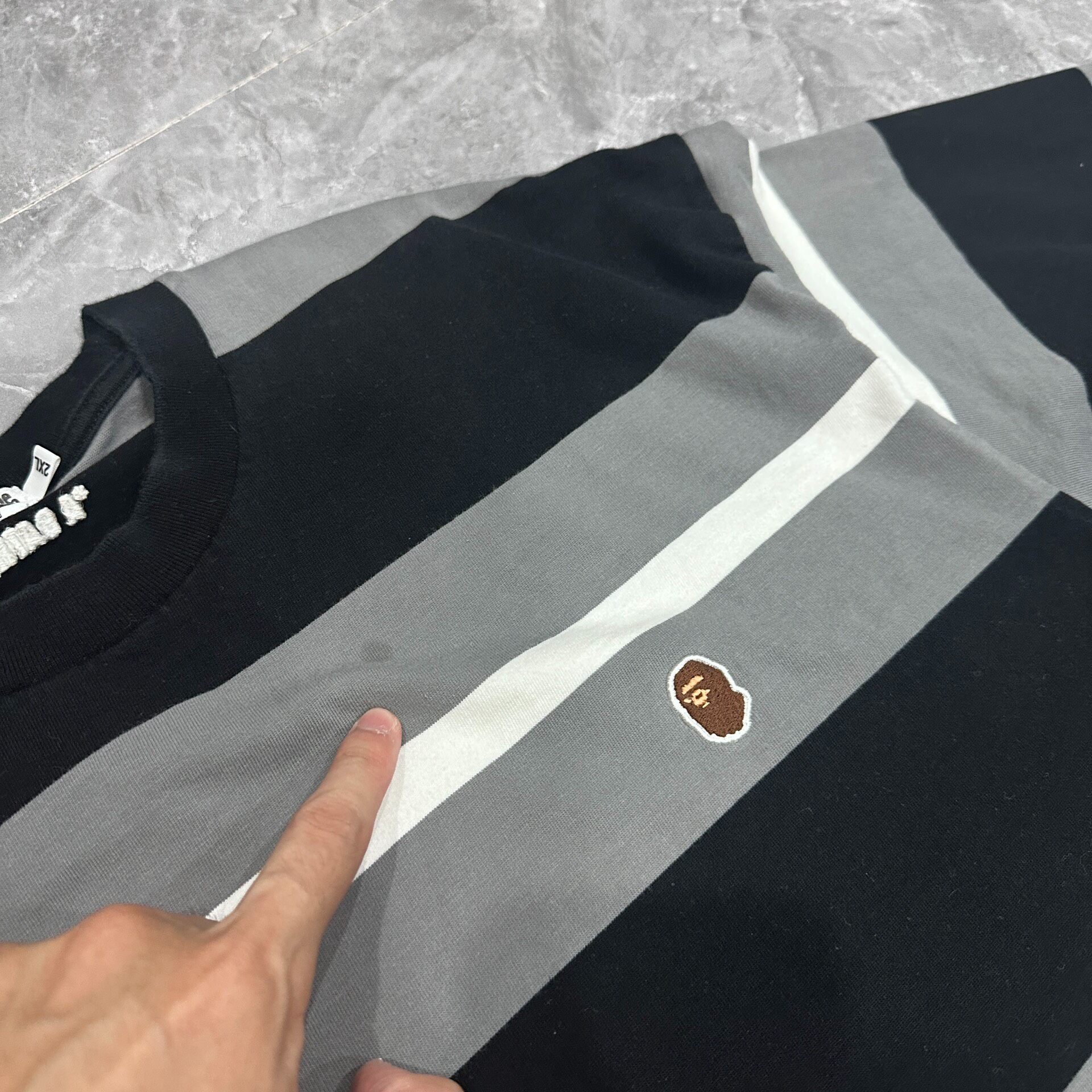 Bape Striped Short-Sleeved T-Shirt — detail