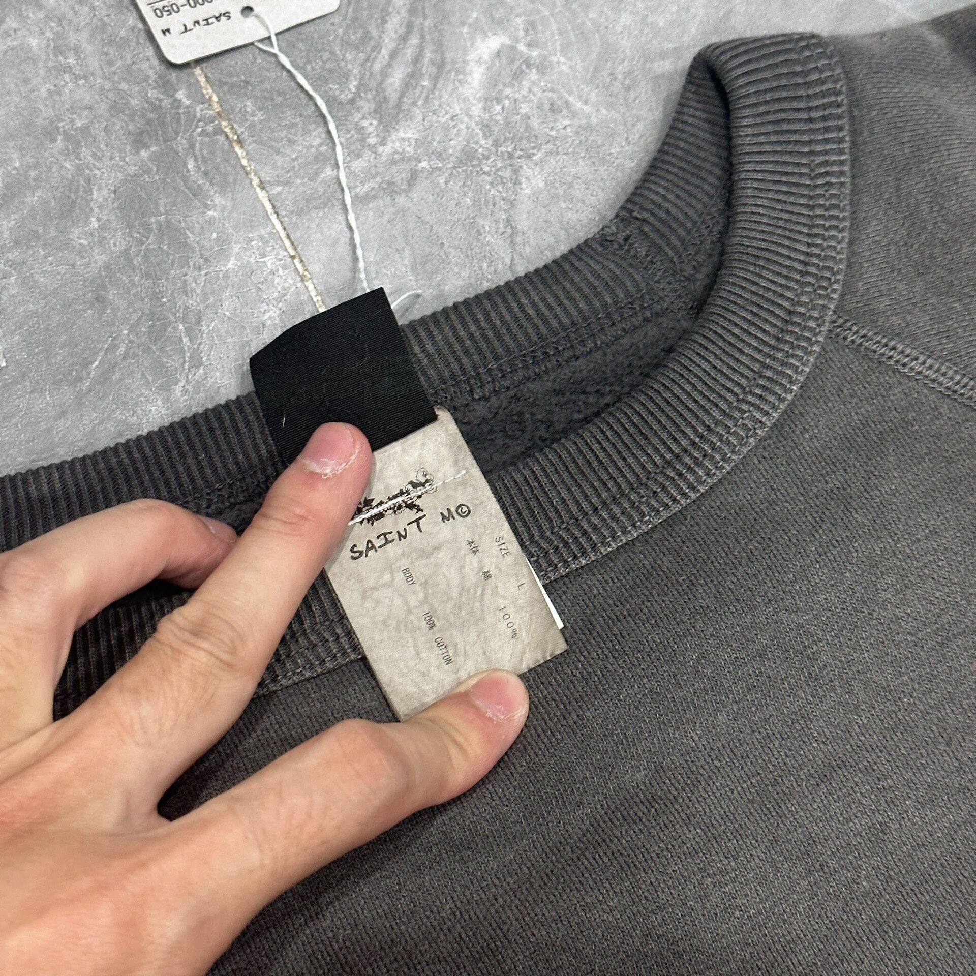 Saint Michael x Denim Tears Black Crewneck Sweatshirt — back