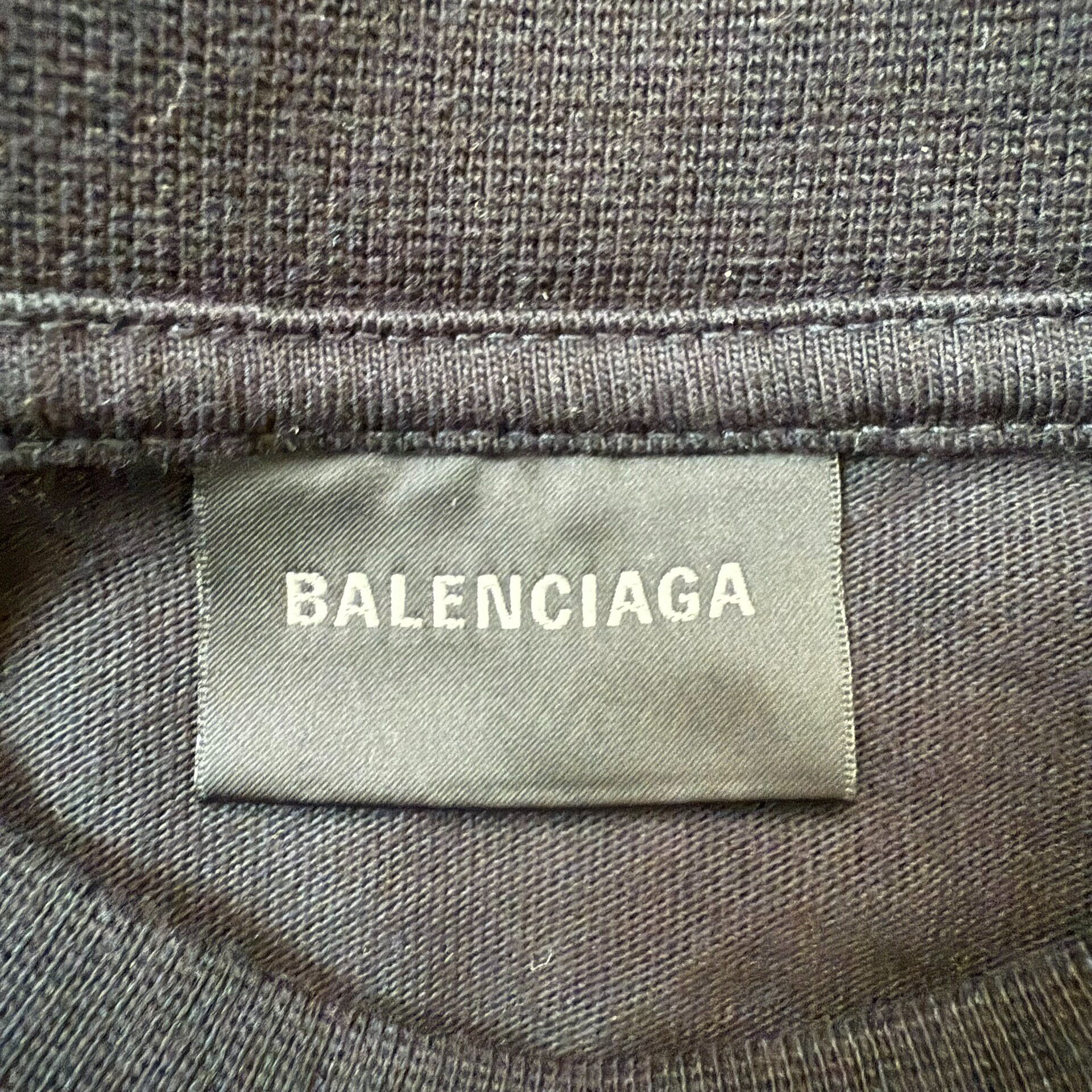 Balenciaga 23SS Distressed Logo T-Shirt — back