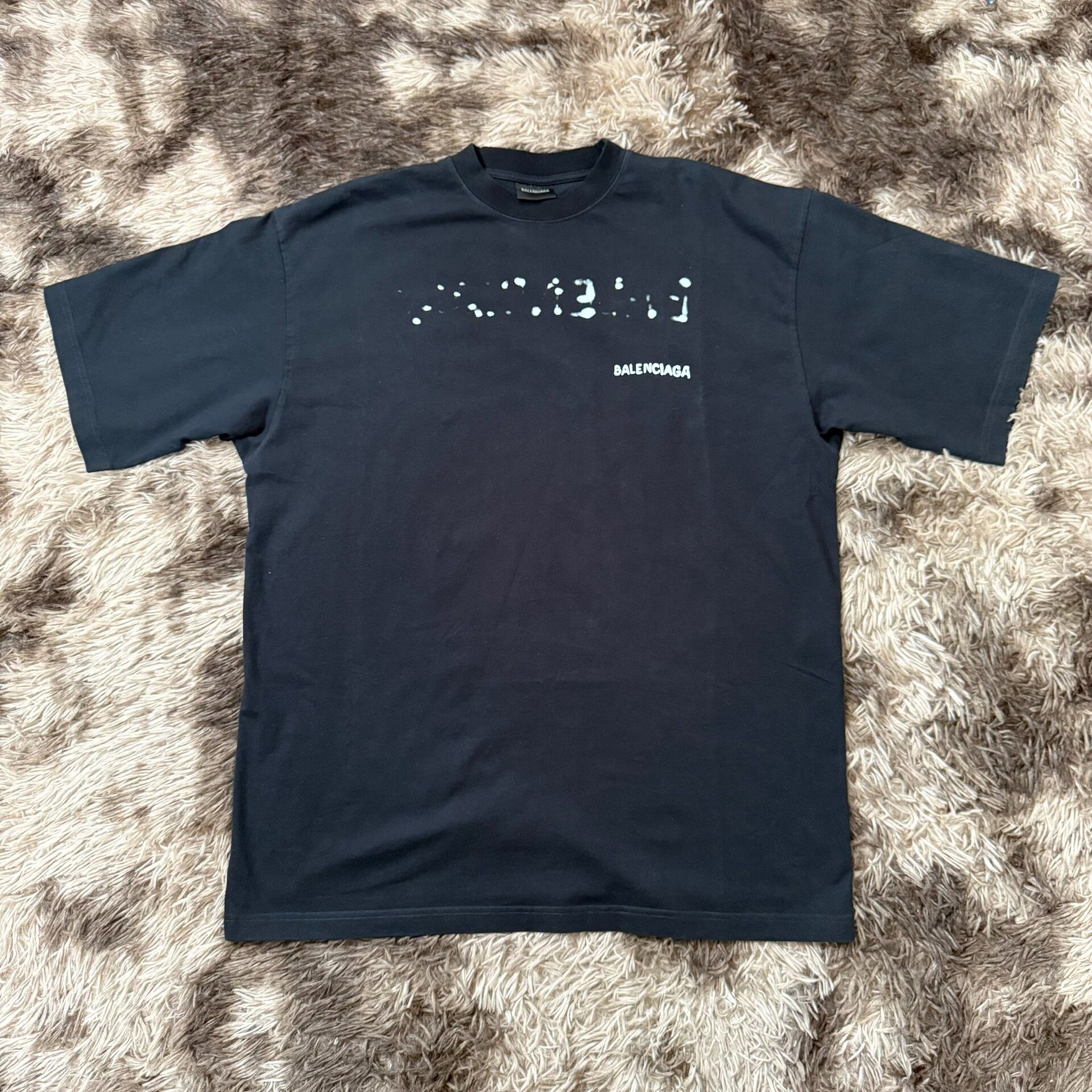 Balenciaga 23SS Distressed Logo T-Shirt