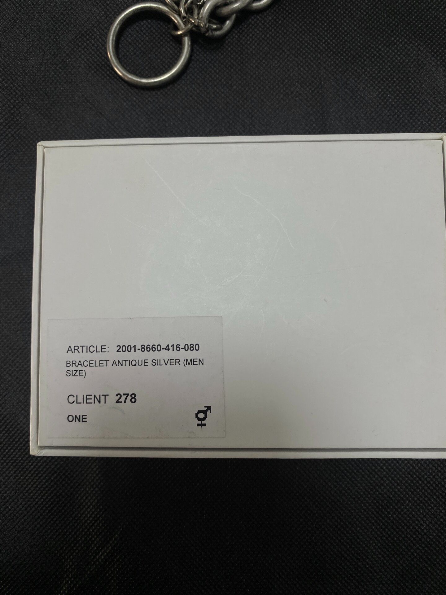 Ann Demeulemeester 2000ss Silver Bracelet — front