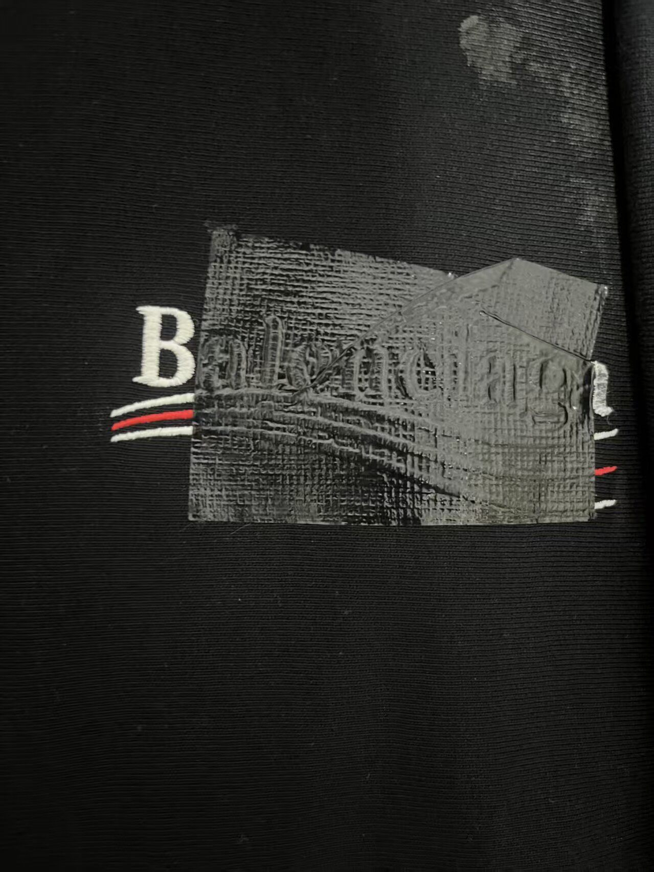 Balenciaga 23SS Mud-Dyed Zip Hoodie — detail