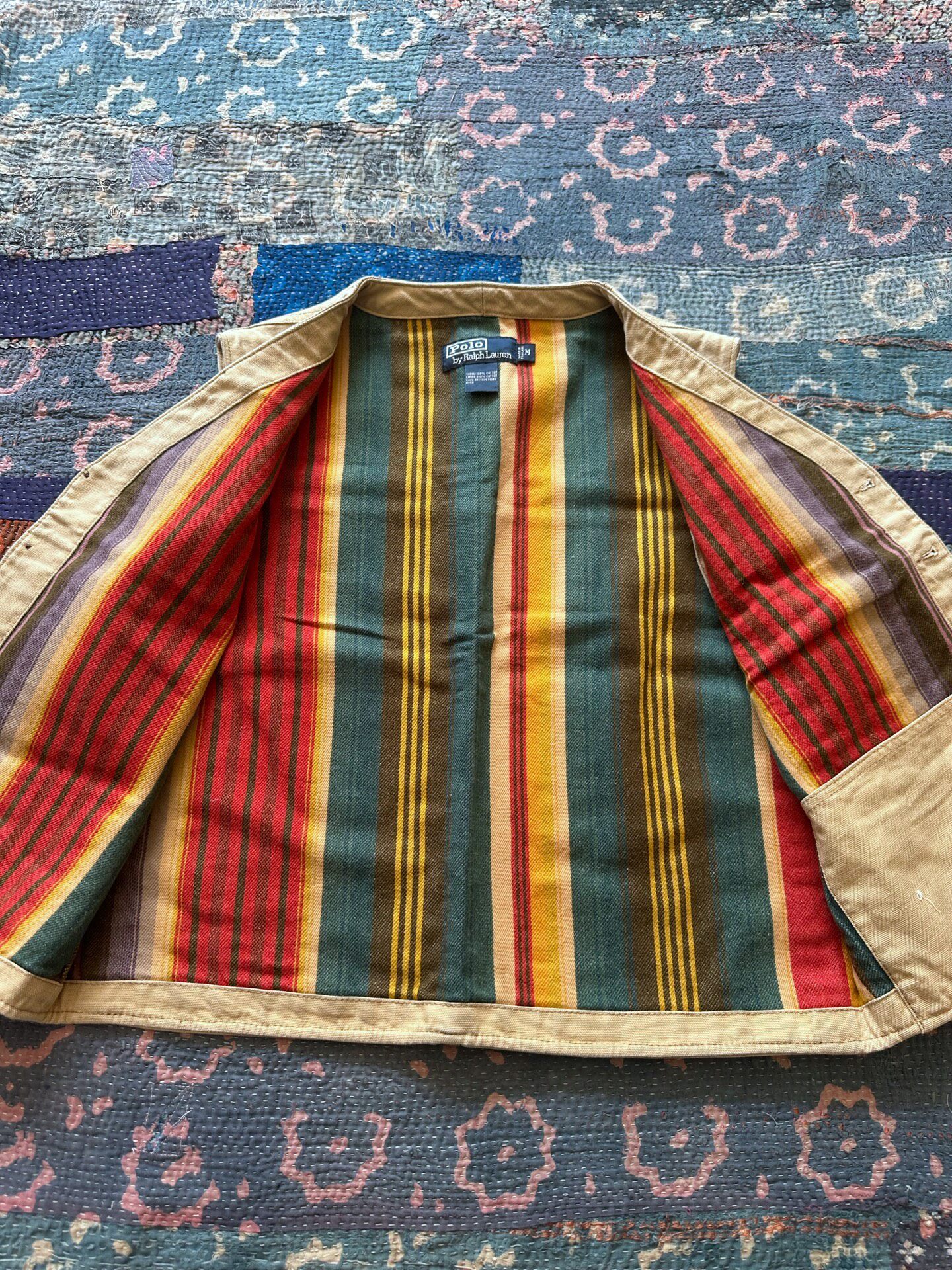 Polo Ralph Lauren RRL Beige Canvas Vest — back
