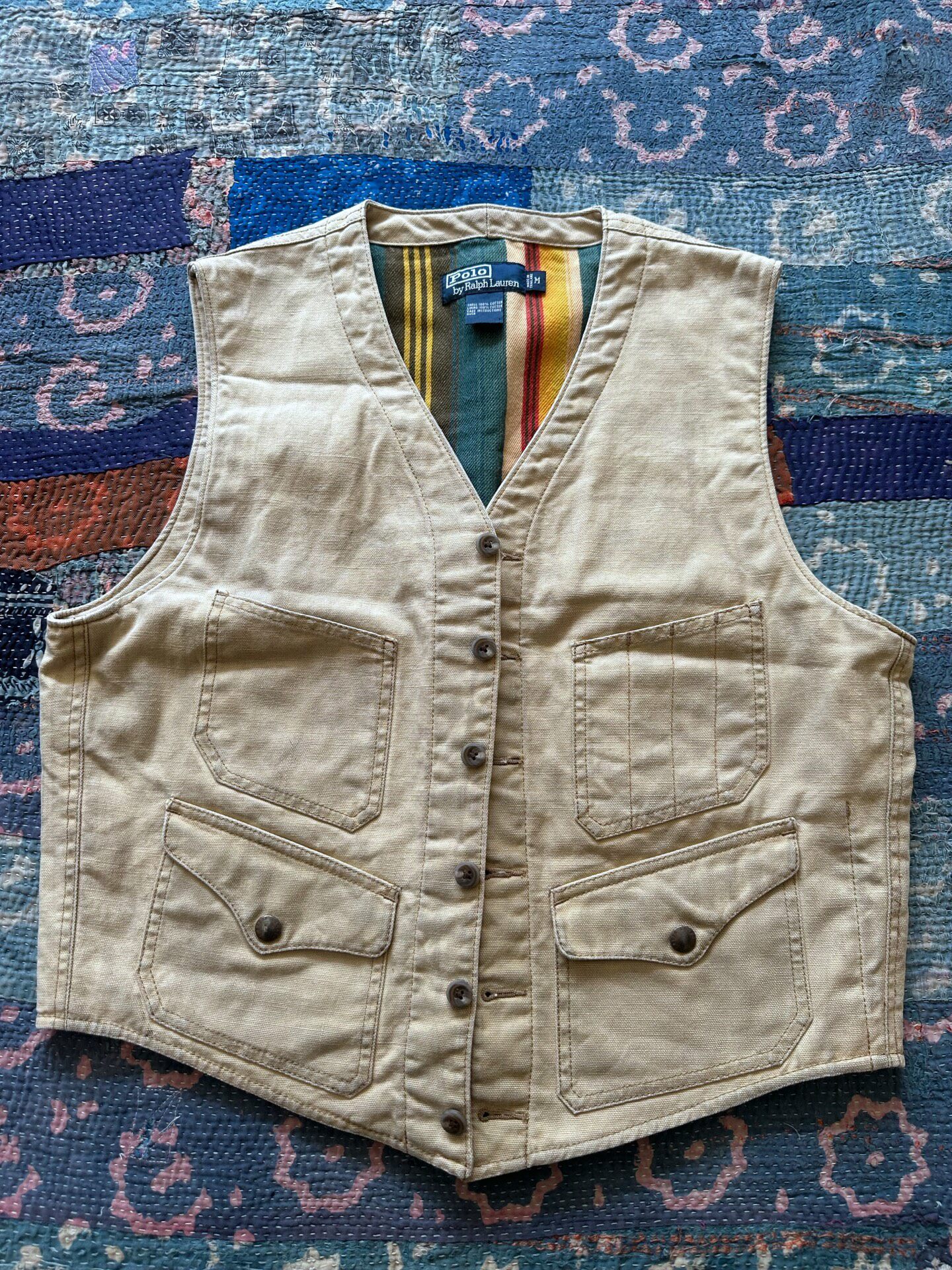 Polo Ralph Lauren RRL Beige Canvas Vest