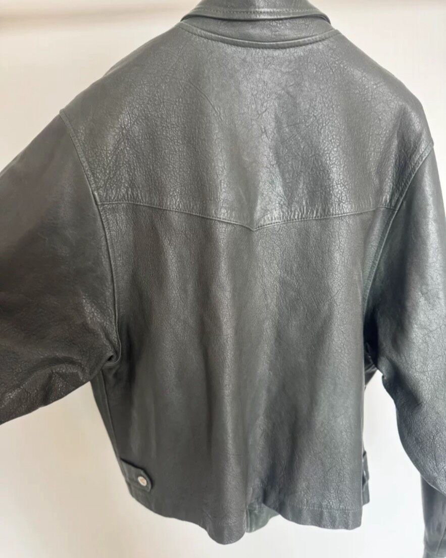 Enfants Riches Deprimes 22FW Green Western Leather Jacket — front