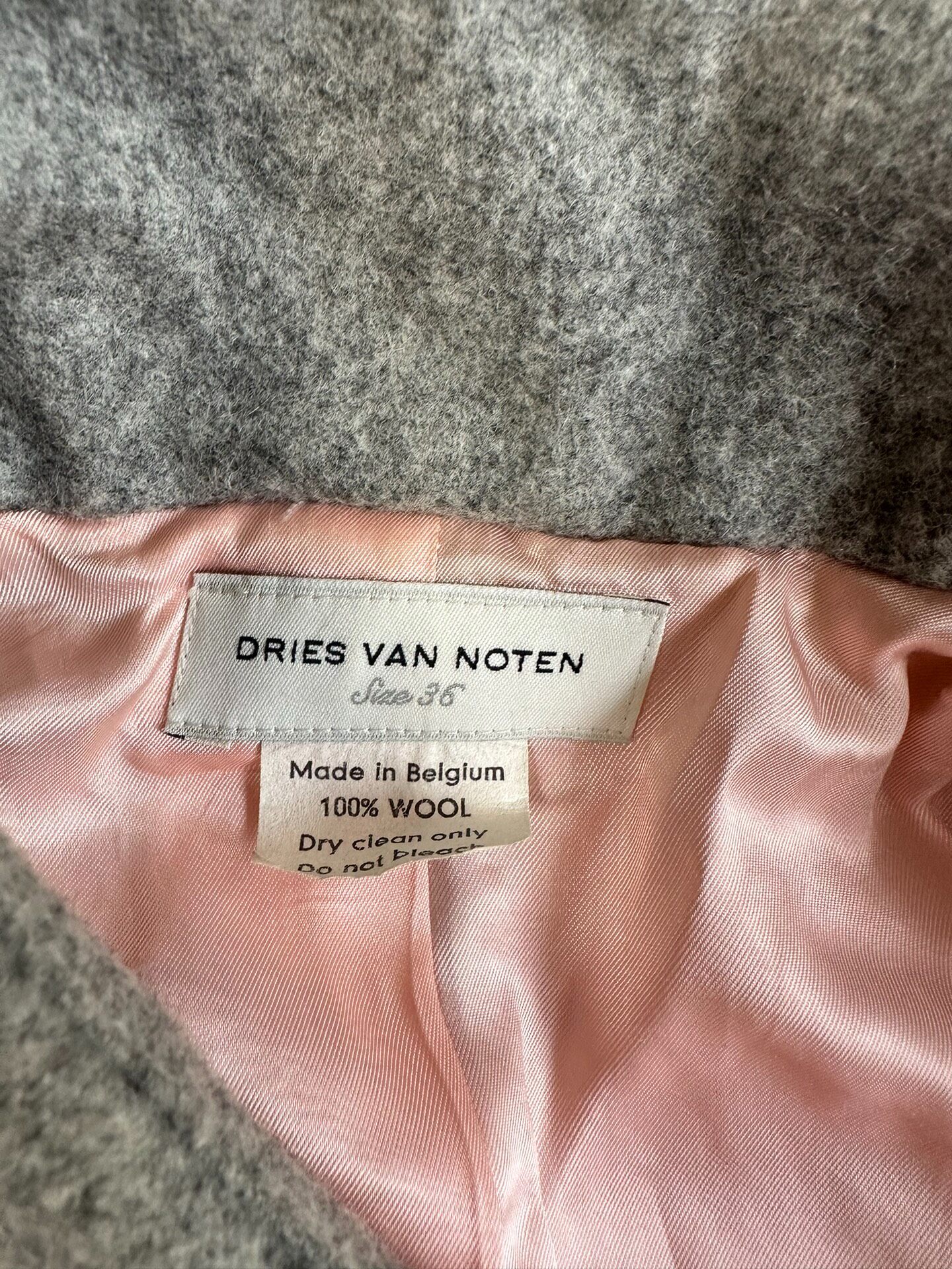 Dries Van Noten Wool Quilted Jacket — label