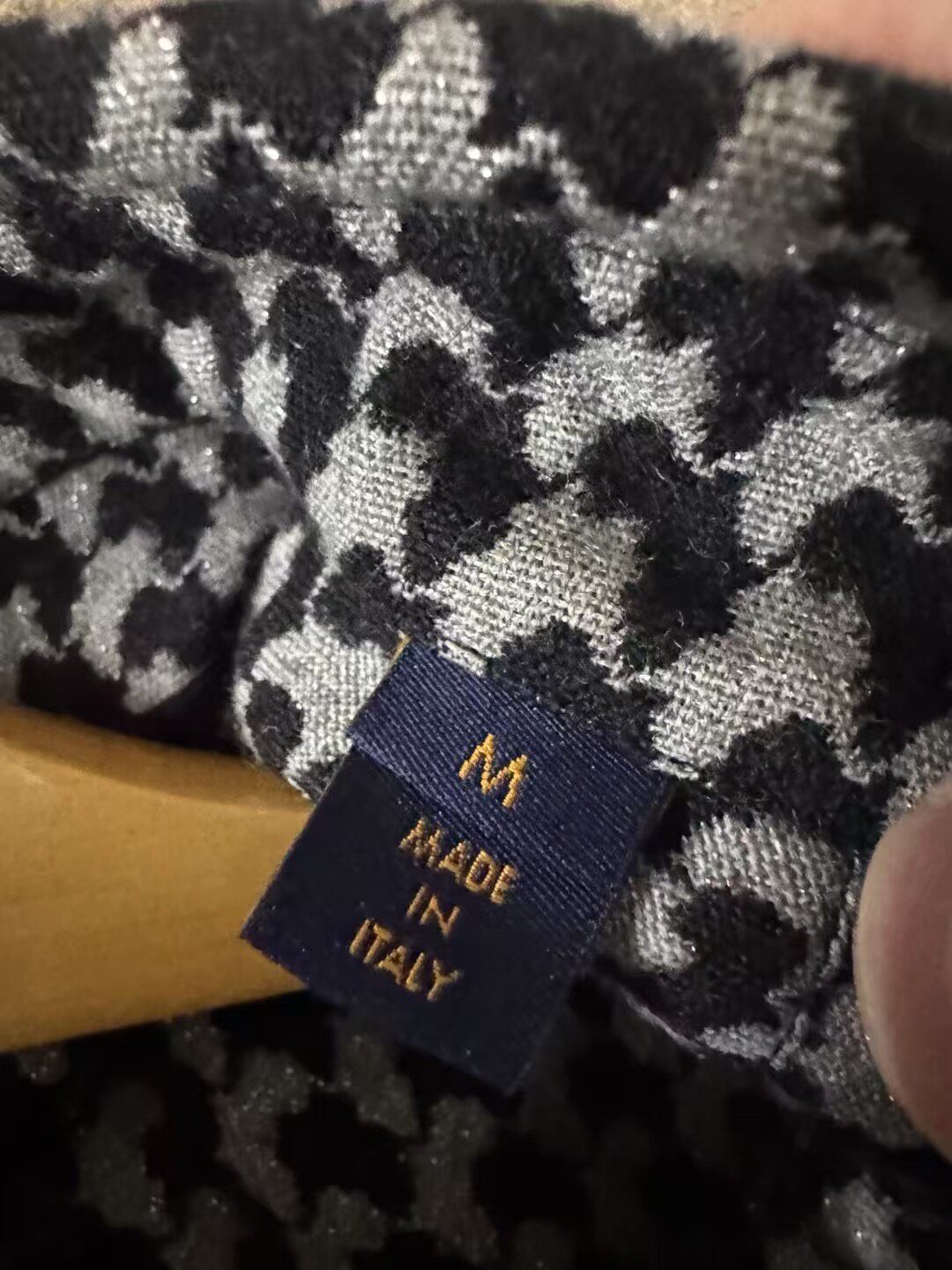 Louis Vuitton Houndstooth Long-sleeve Shirt — detail