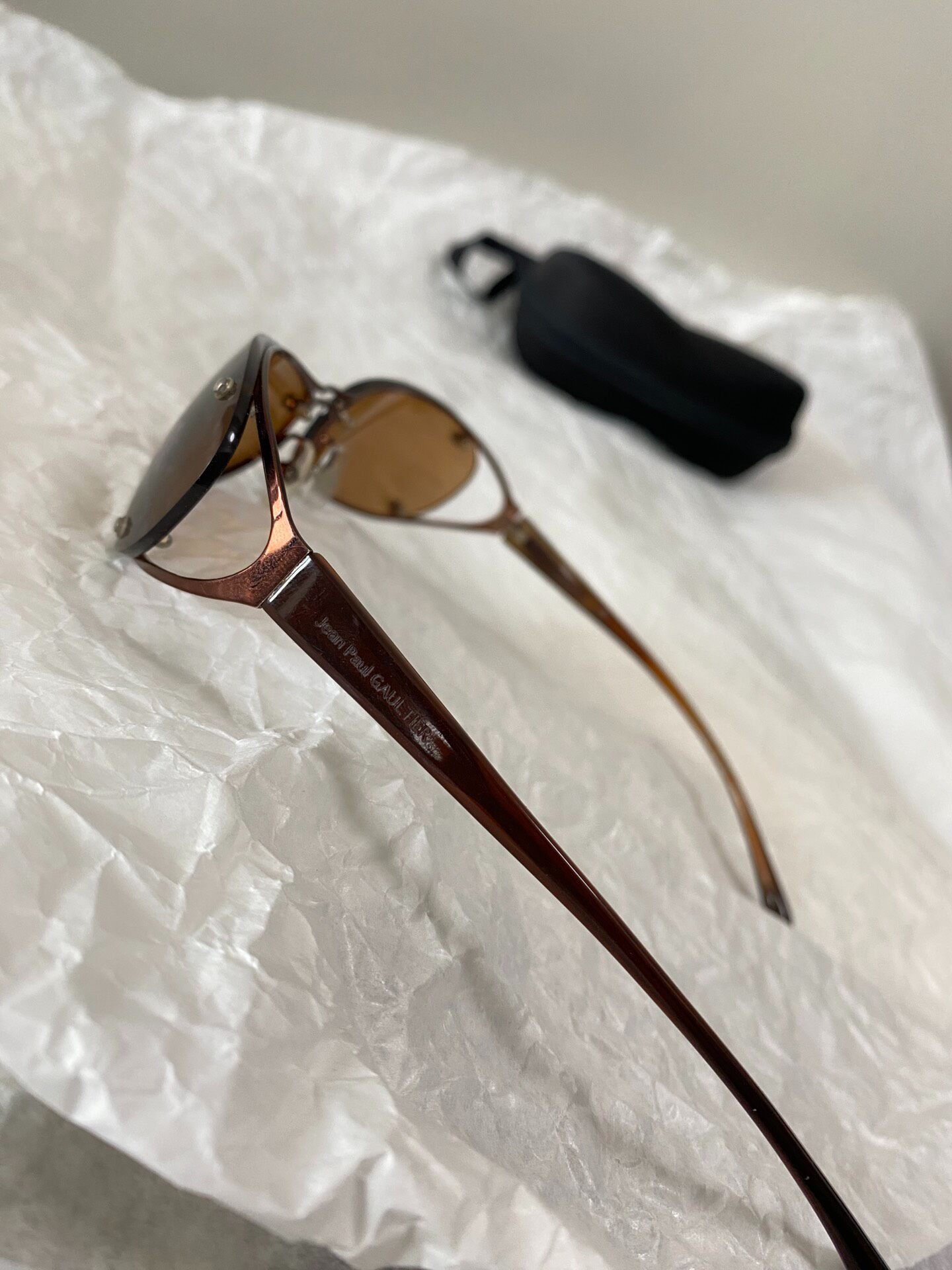 Jean Paul Gaultier Brown Lens Sunglasses — label