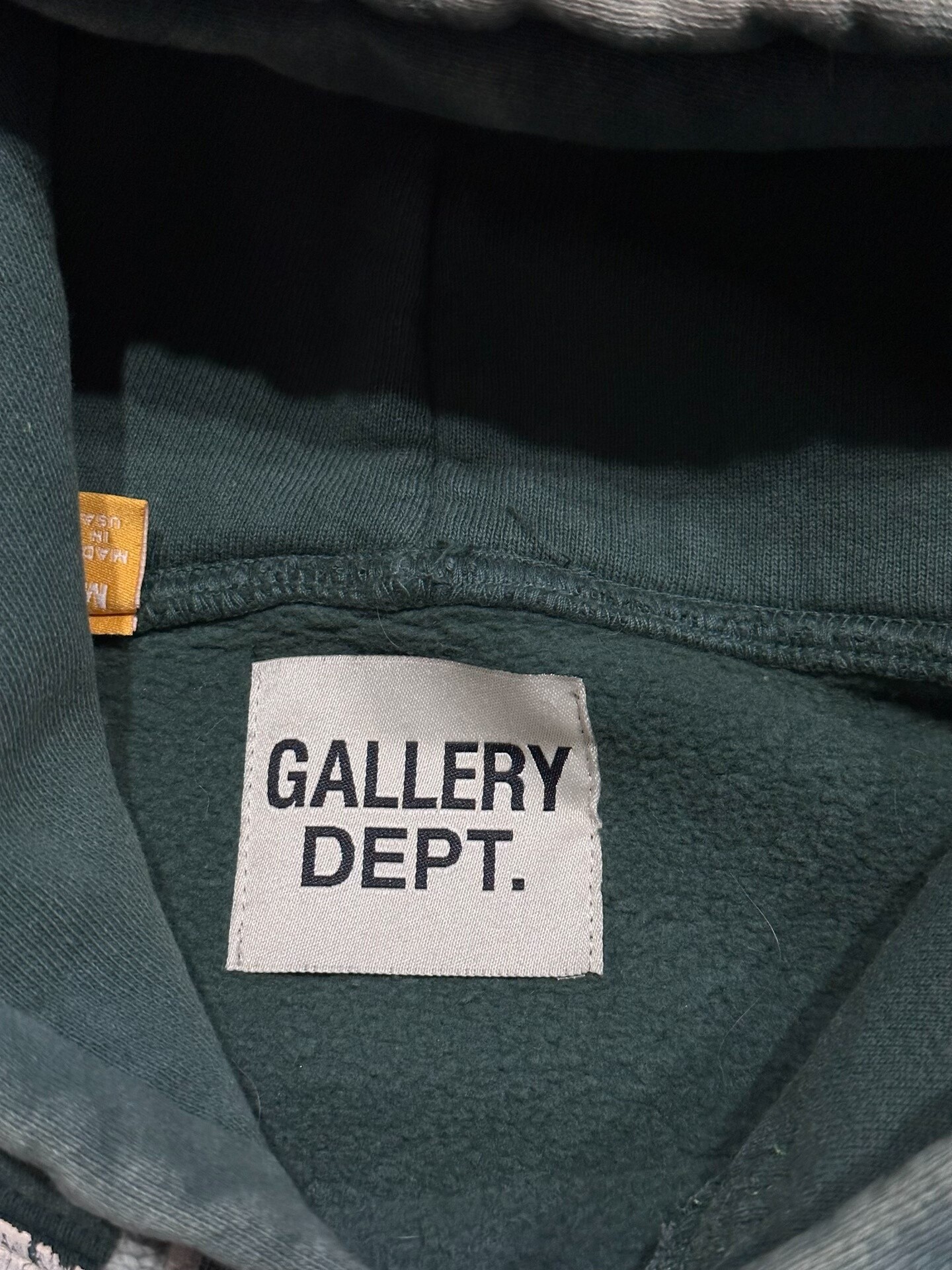 Gallery Dept Faded Green Paint Splatter Hoodie — back