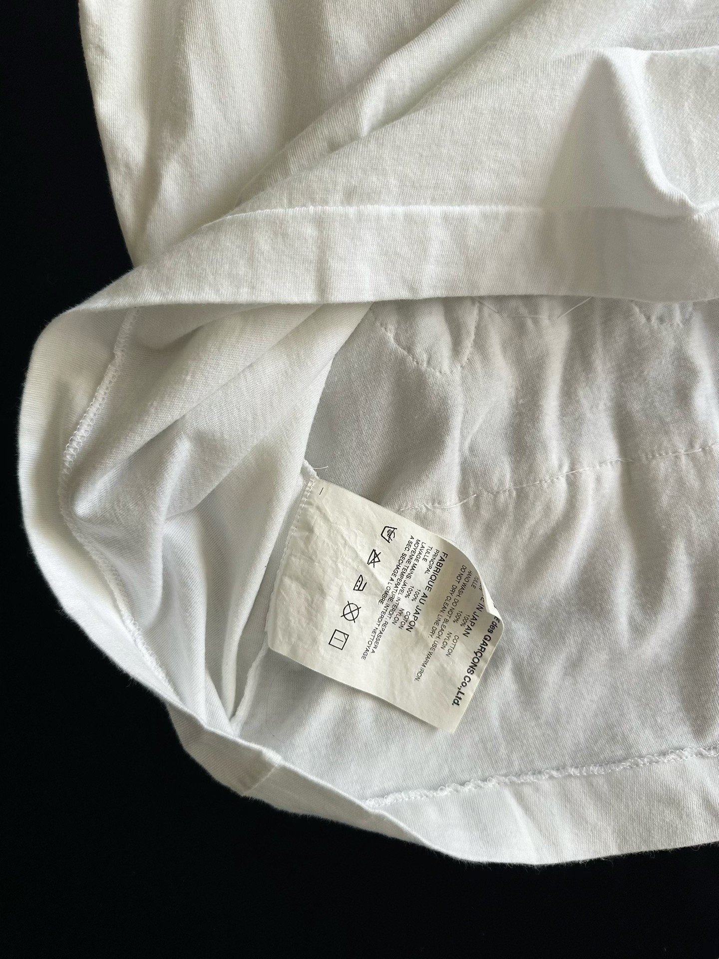 Comme des Garcons Tricot Short Sleeve Top — label