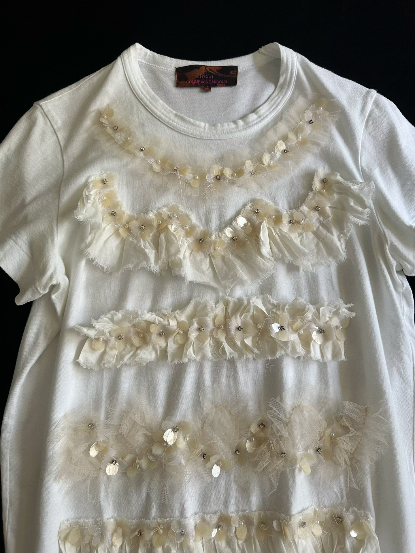Comme des Garcons Tricot Short Sleeve Top — detail
