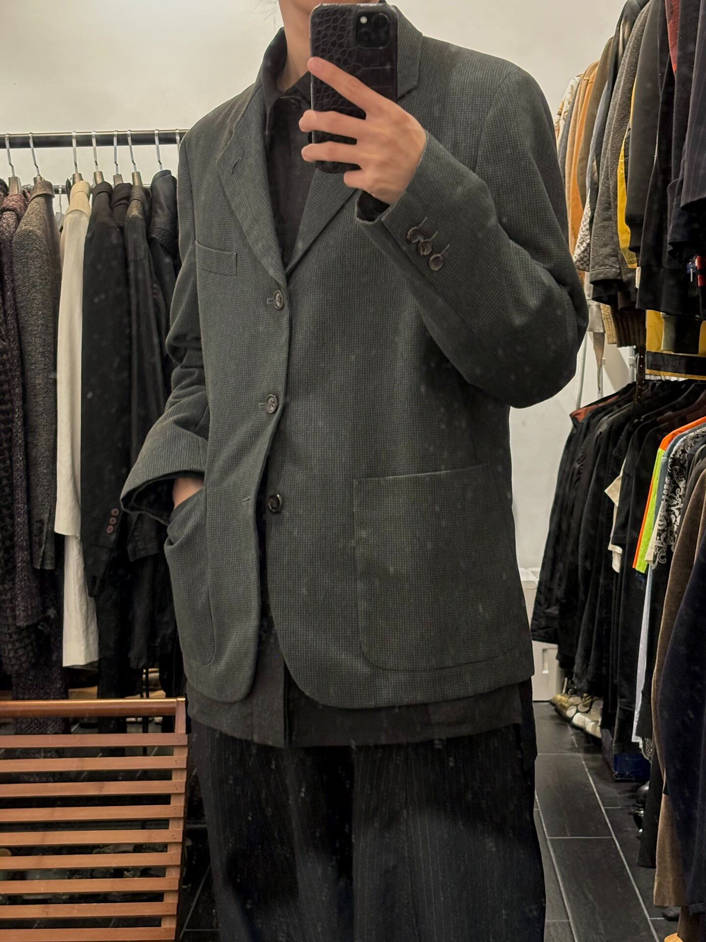 Comme Des Garcons HommePlus Double Pattern Jacket — front