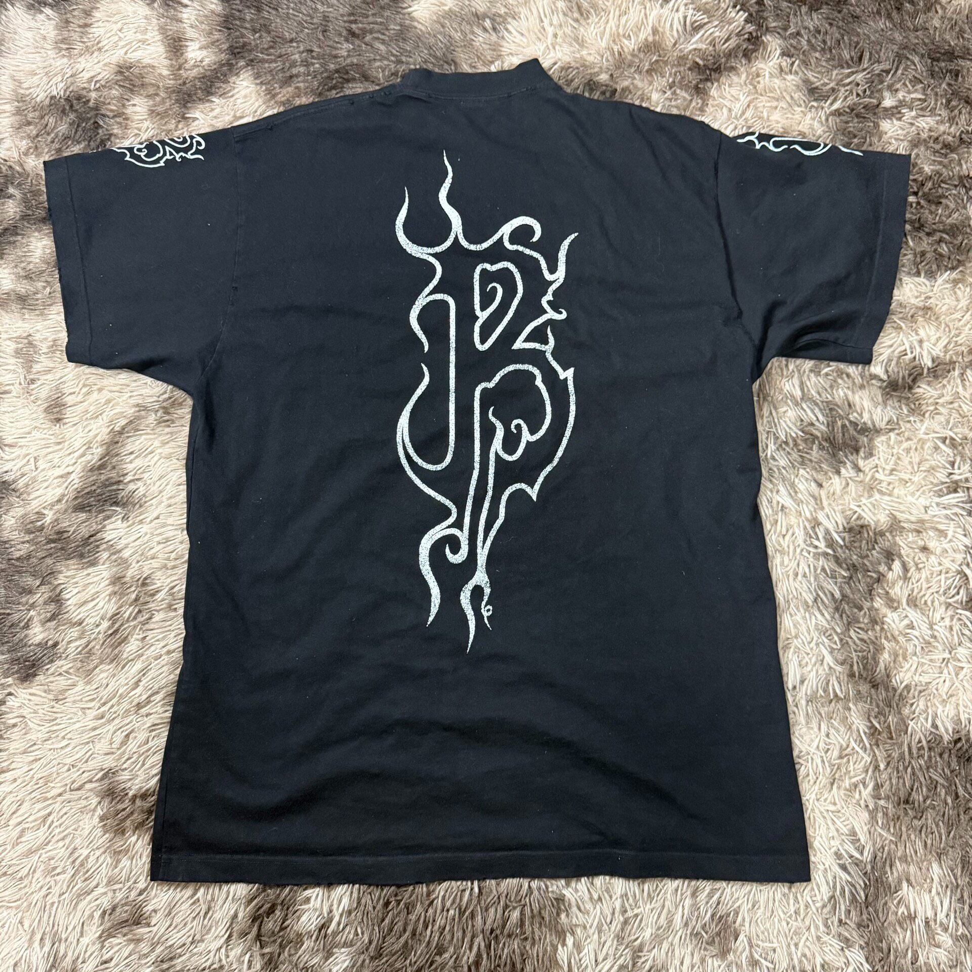 Balenciaga 2024 Dragon Year Flame Tee — front