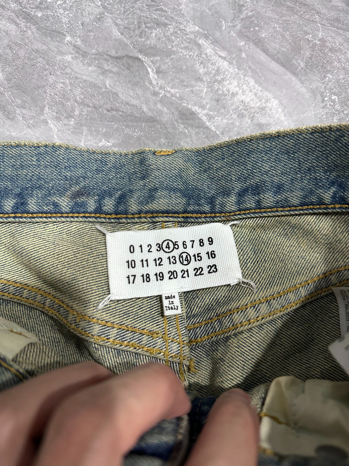 MM6 Maison Margiela Micro-Flared Jeans — detail