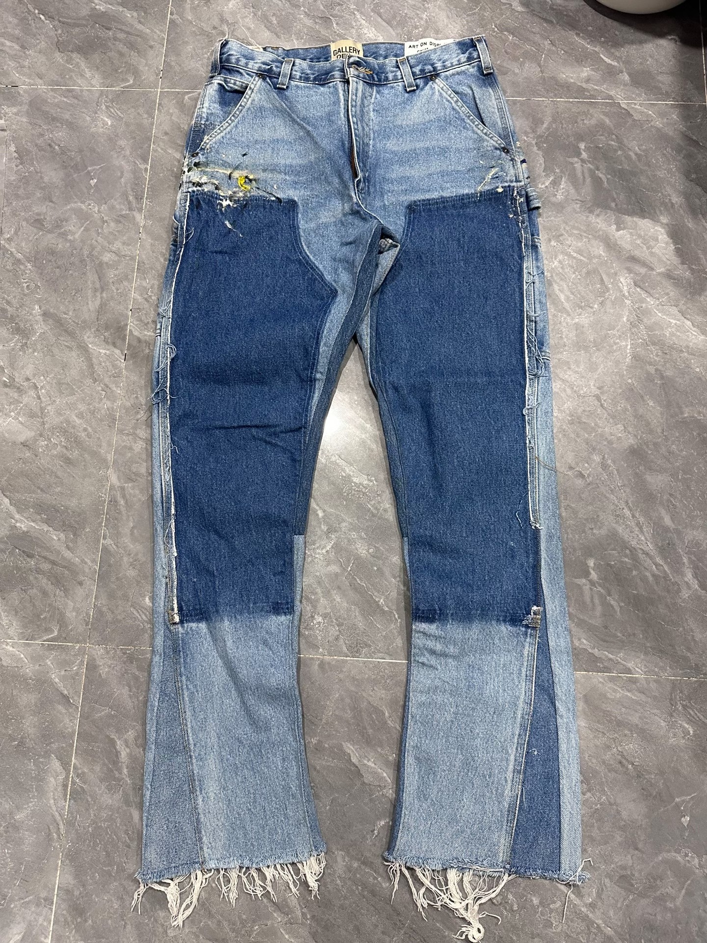 Gallery Dept Flared Distressed Blue Jeans