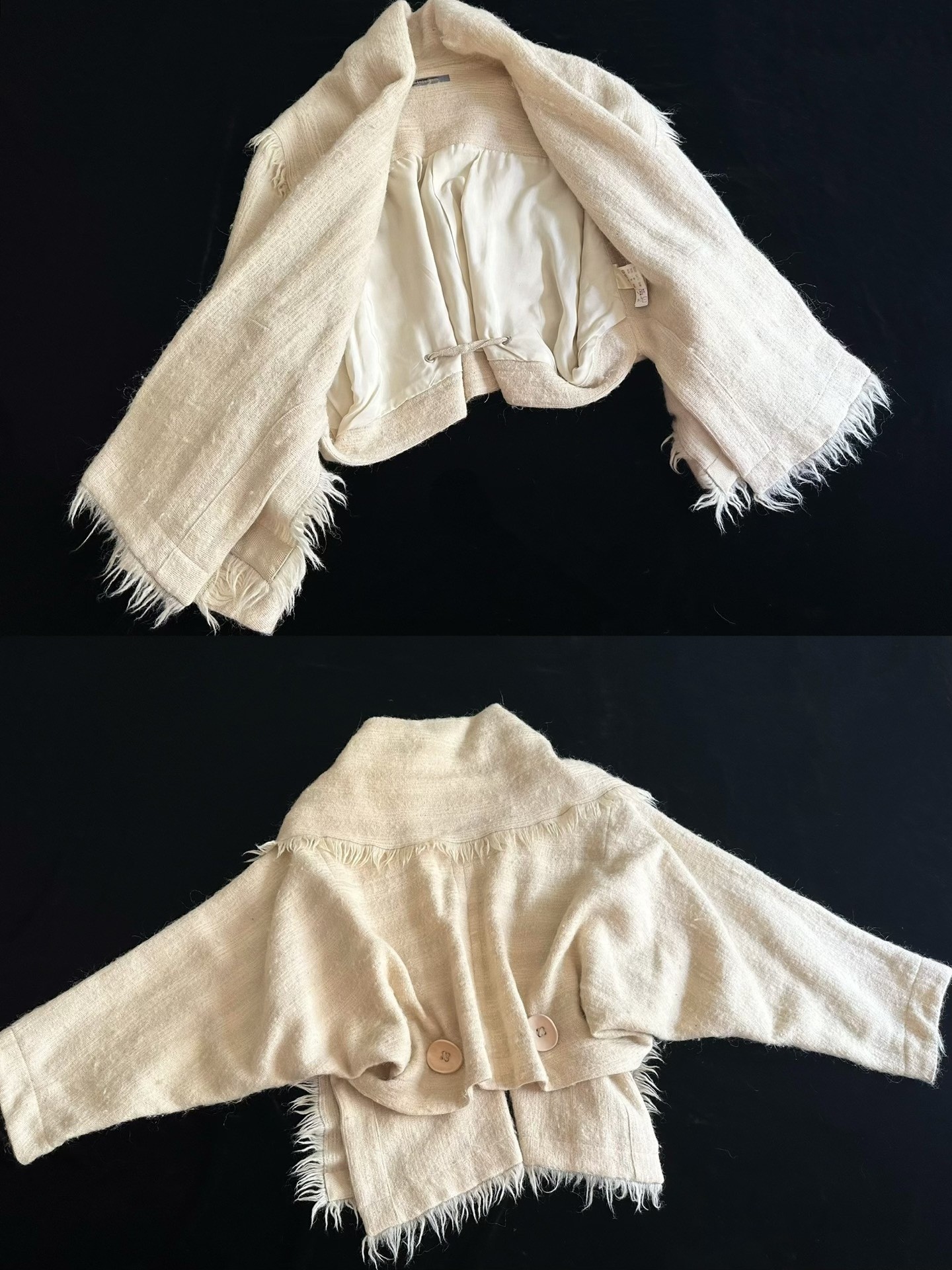 Issey Miyake 1989 Vintage Wool Coat — back