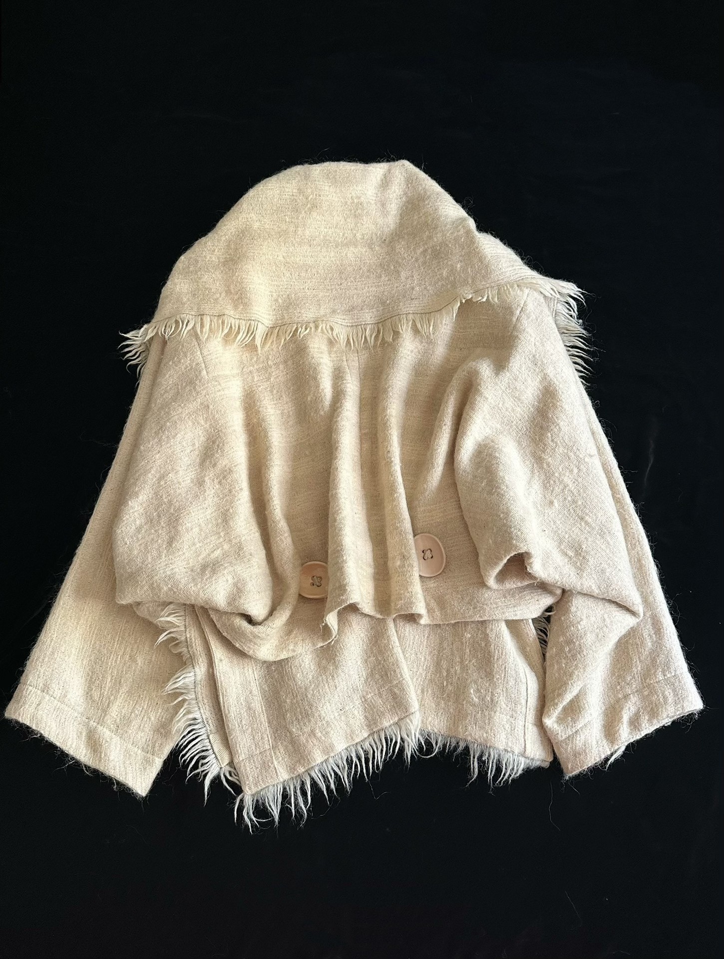 Issey Miyake 1989 Vintage Wool Coat — detail