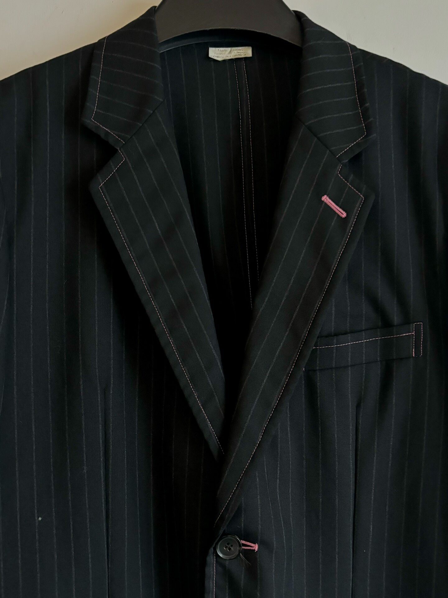 Comme Des Garcons Homme Deux Pink Blazer — detail
