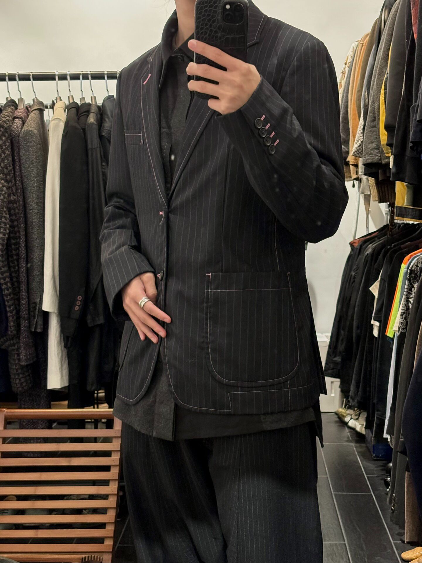 Comme Des Garcons Homme Deux Pink Blazer — front