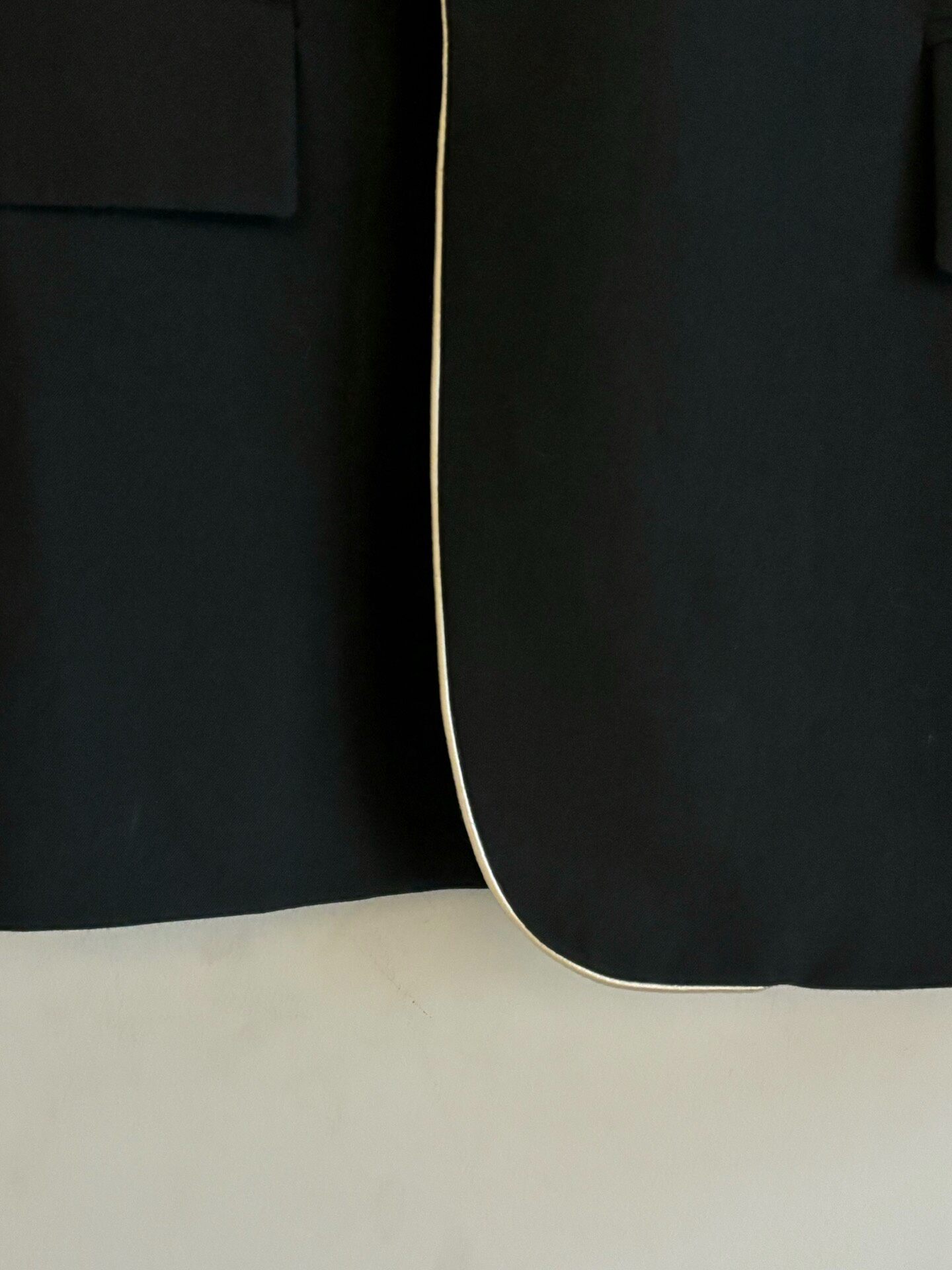 Ann Demeulemeester Black White Trim Blazer — back