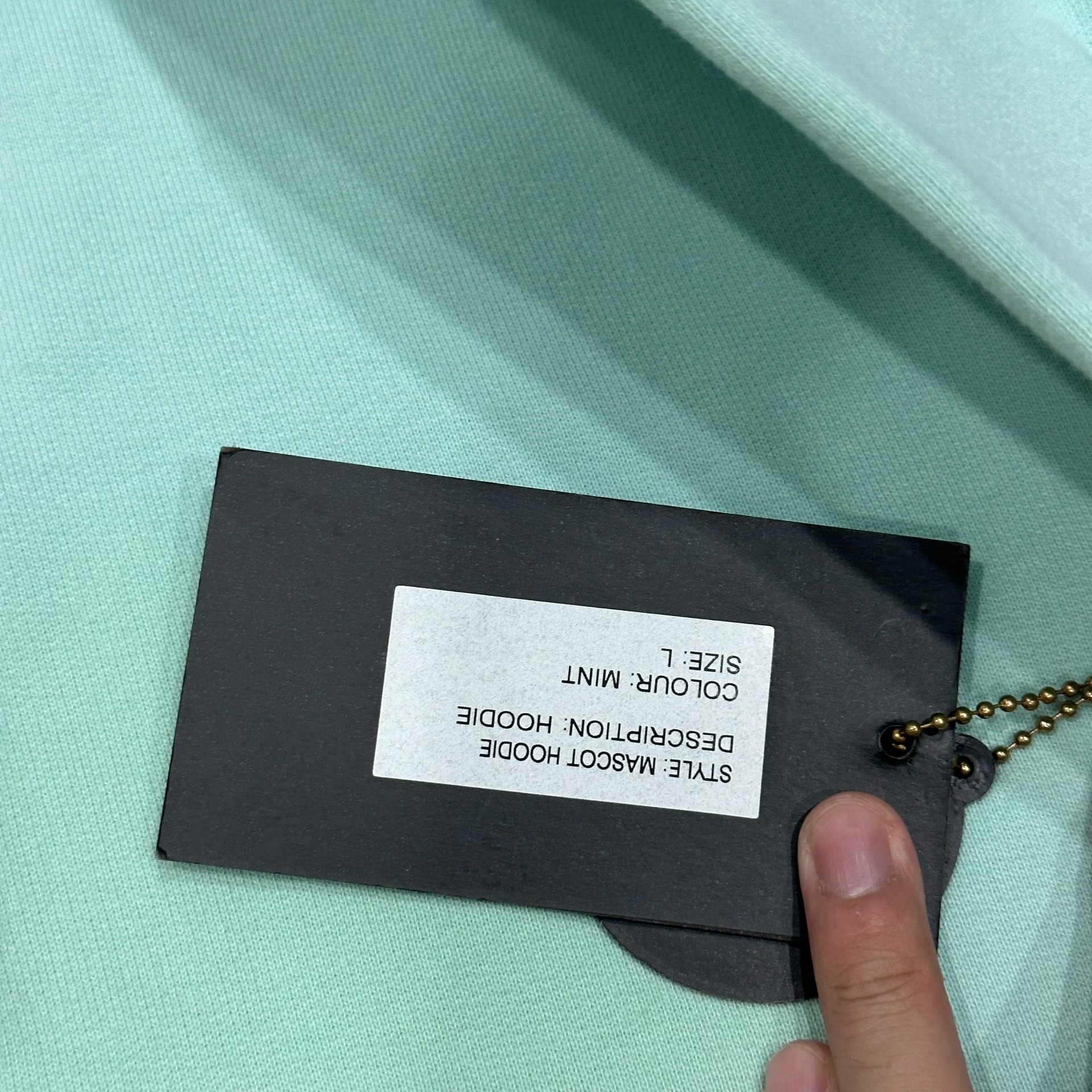Drew House Mint Green Smiley Hoodie — front