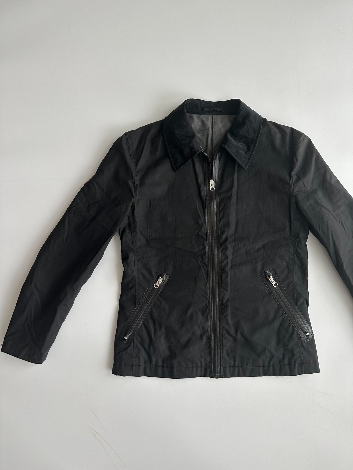 Comme des Garçons Homme Black Zip Jacket — front