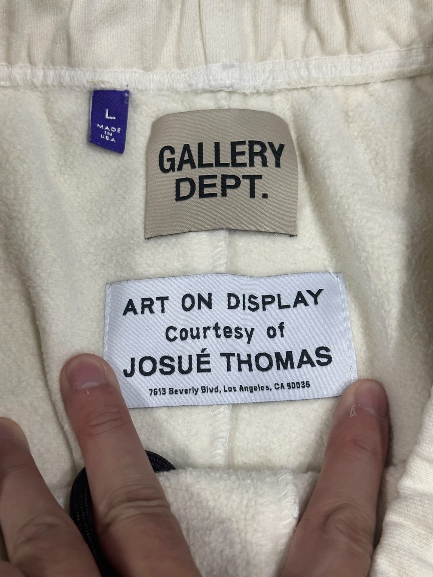 Gallery Dept Beige Micro-Flare Pants — label