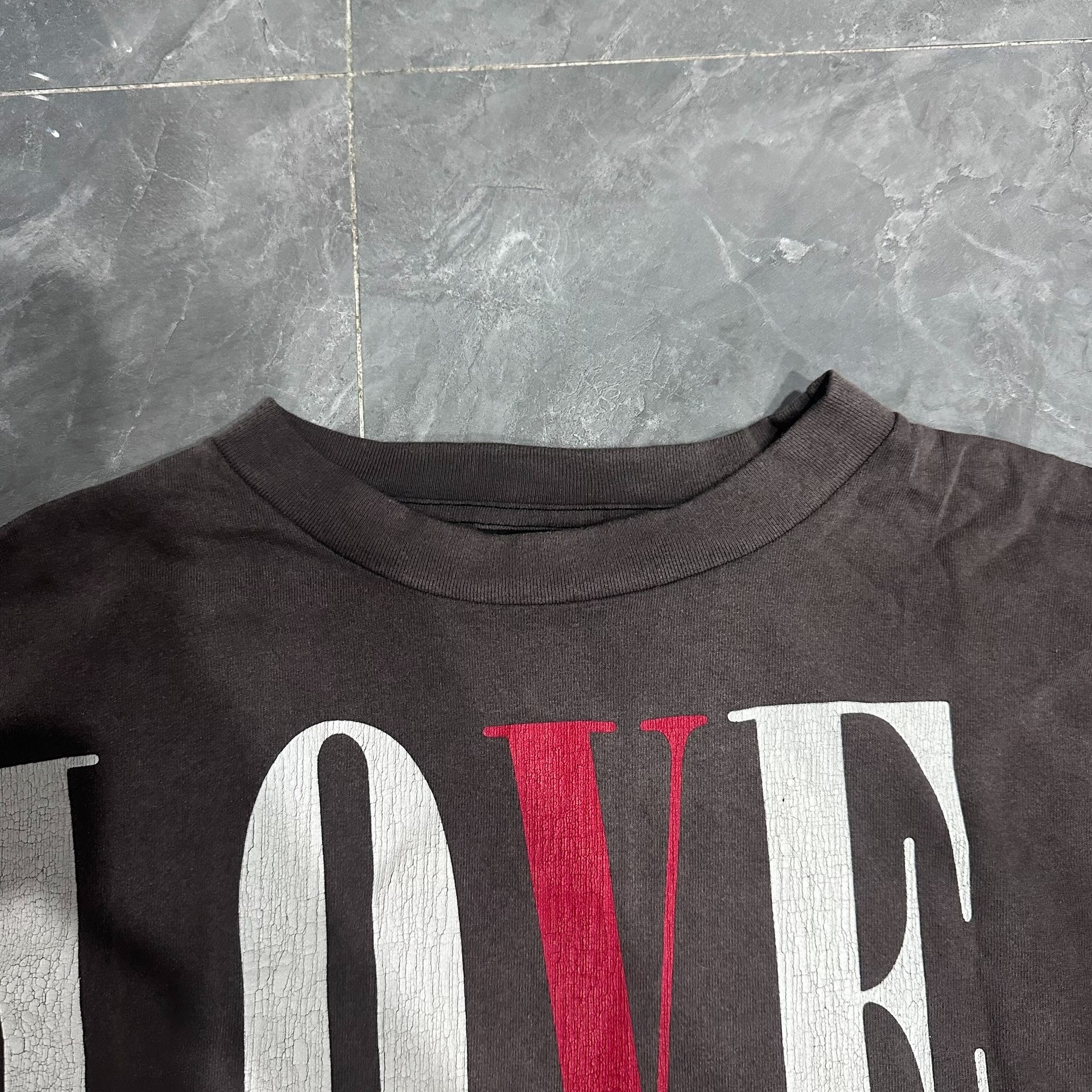 Saint Michael Vlone Washed Long Sleeve Shirt — detail