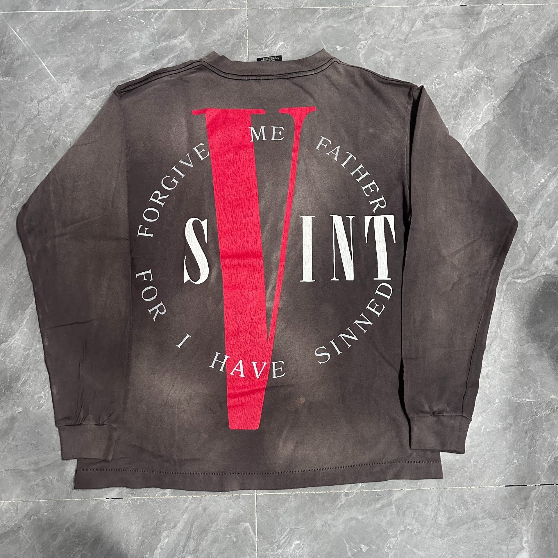 Saint Michael Vlone Washed Long Sleeve Shirt — front