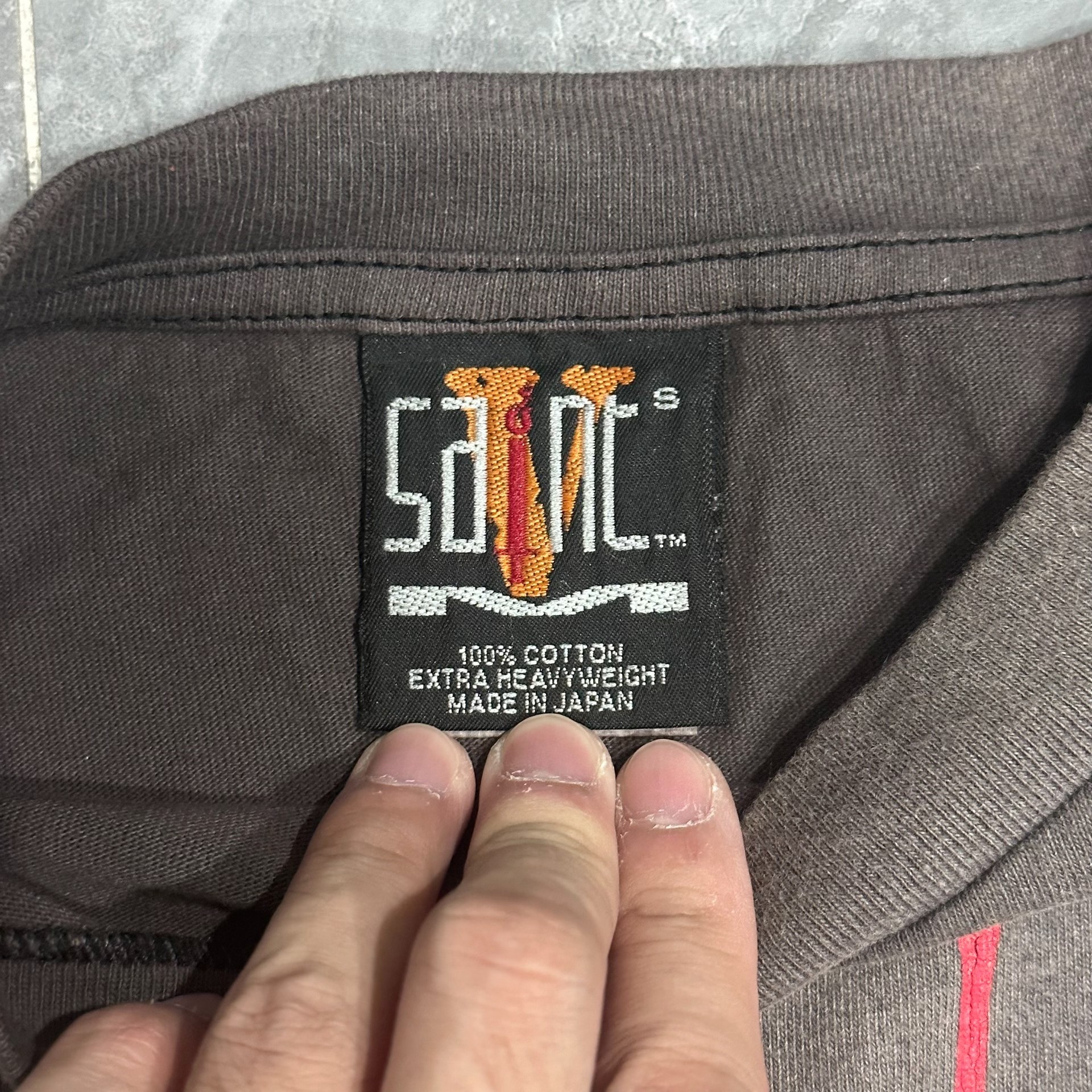 Saint Michael Vlone Washed Long Sleeve Shirt — back