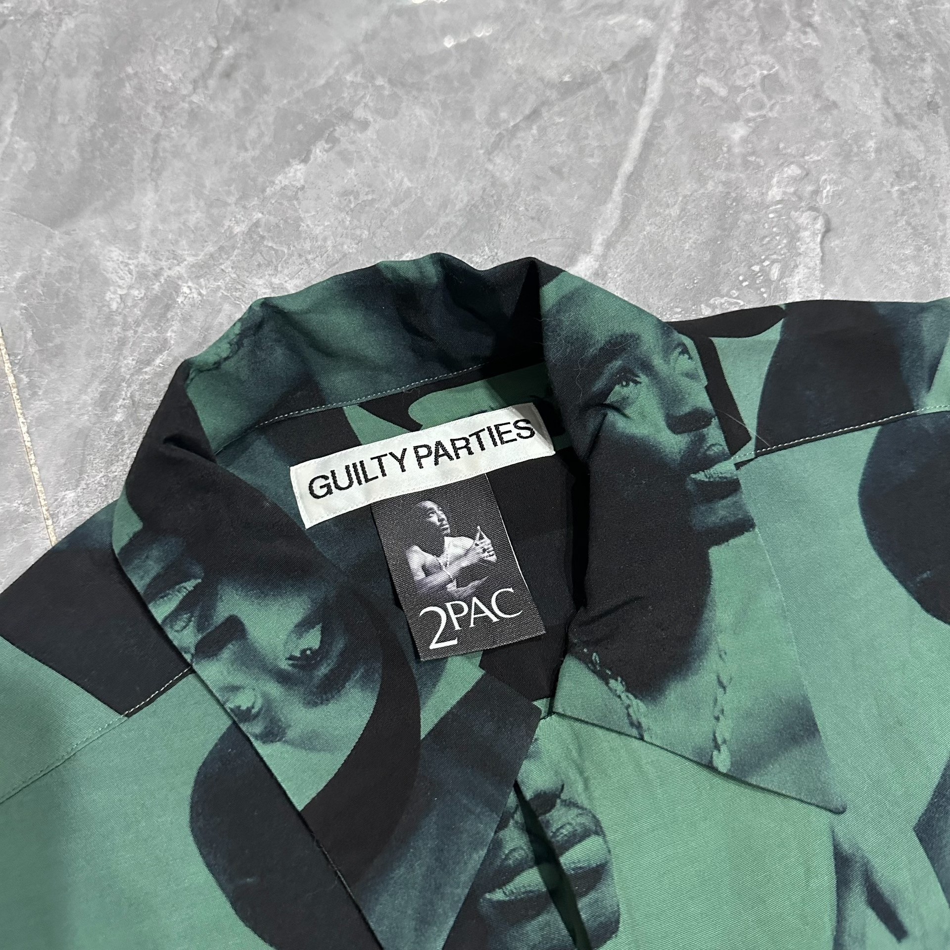 Wacko Maria 2PAC Guilty Party Silk Shirt — detail