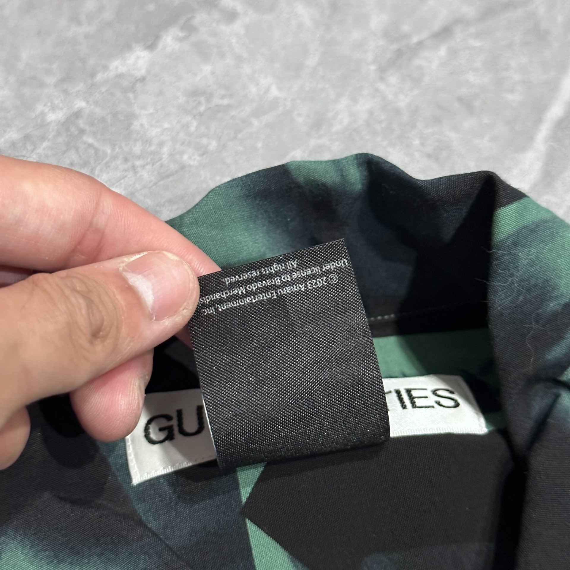 Wacko Maria 2PAC Guilty Party Silk Shirt — label